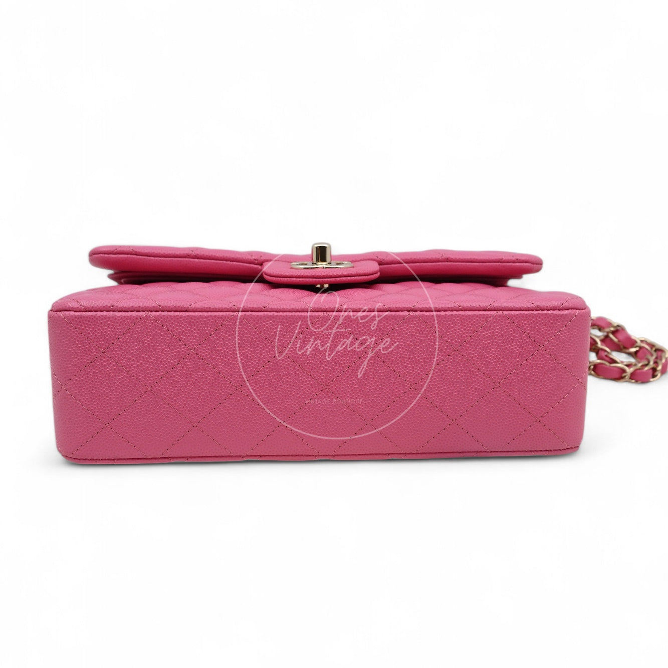 [Pre-owned] Chanel CF23 Small Classic Flap Bag Caviar Pink