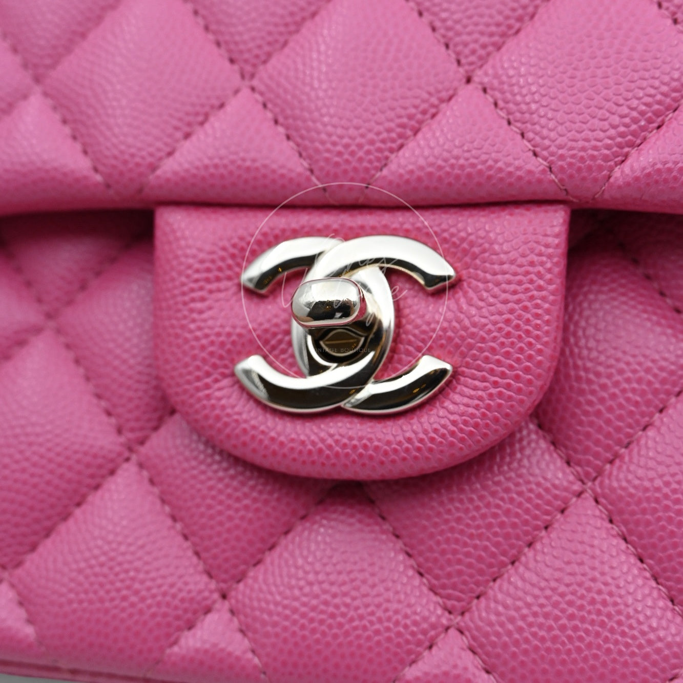 [Pre-owned] Chanel CF23 Small Classic Flap Bag Caviar Pink