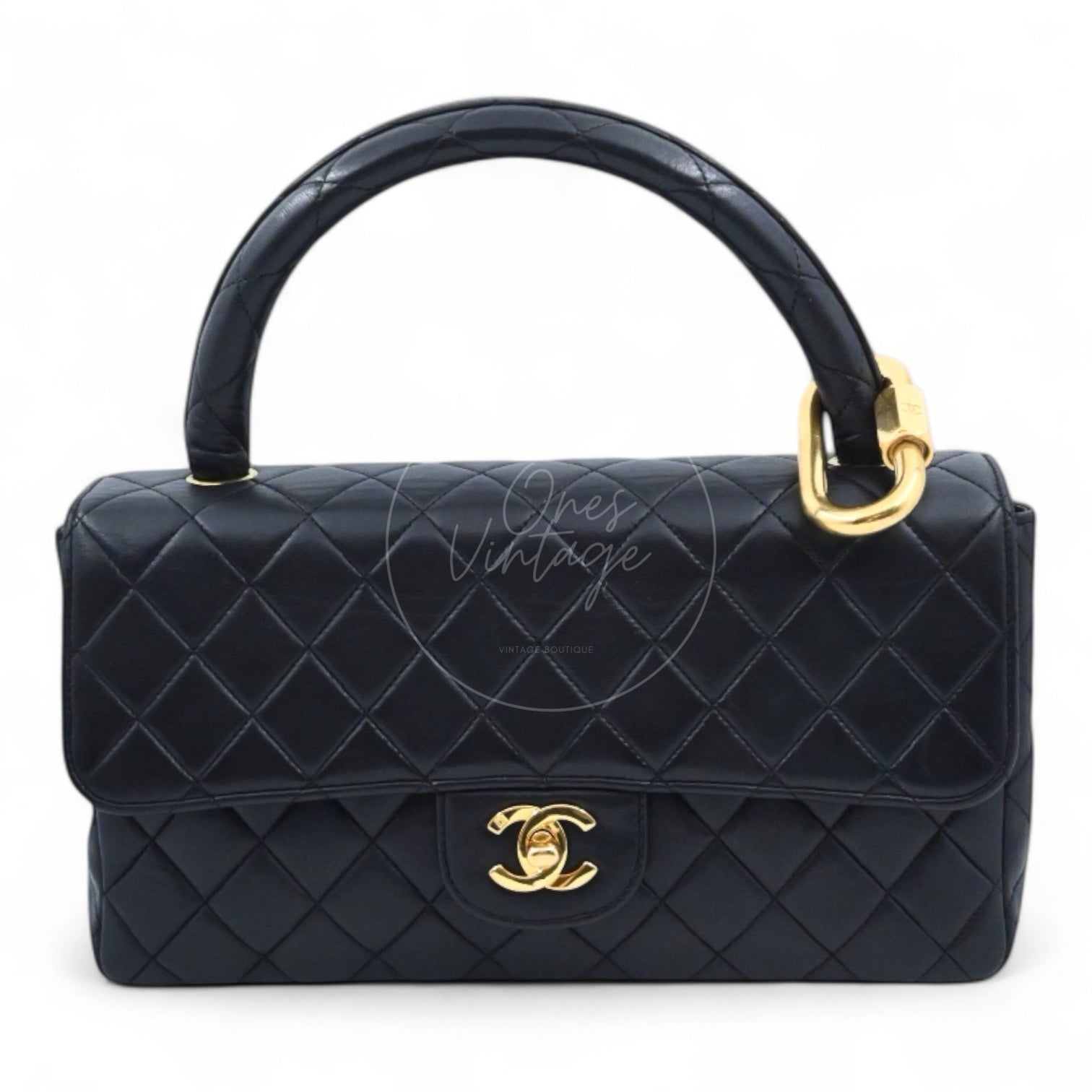 [Pre-owned] Chanel Classic Single Flap Black Lambskin Sereis 3 Twin Bags