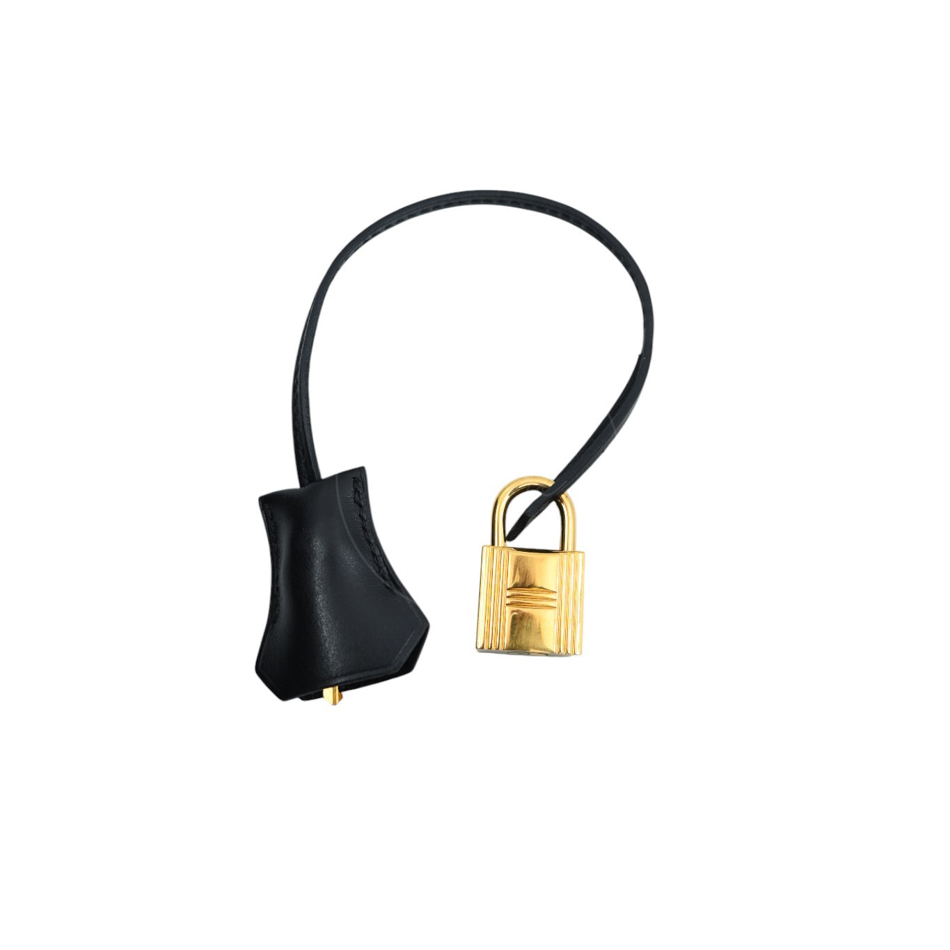 [Pre-owned] Hermes Kelly 28 Retourne Black Box Leather GHW Handbag