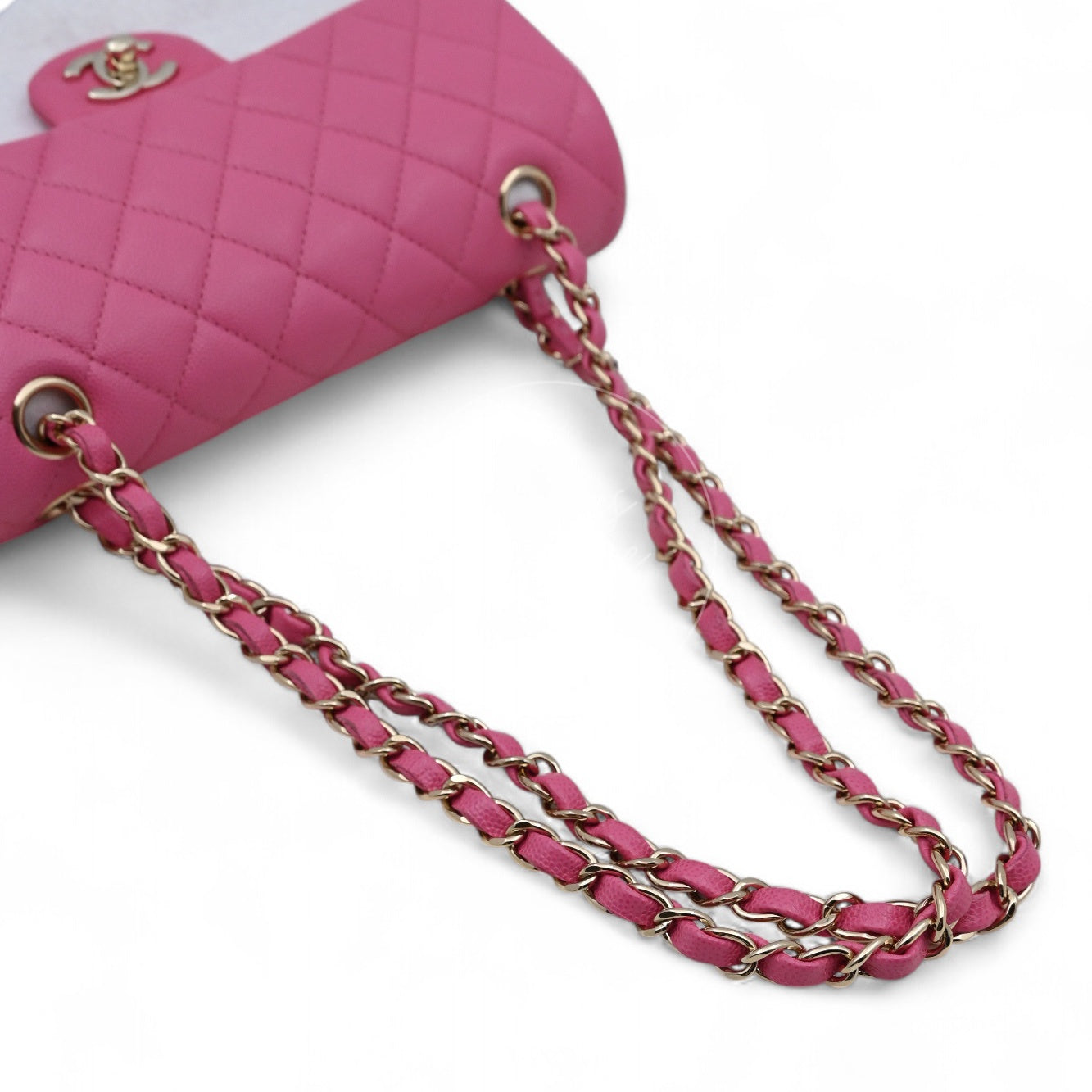[Pre-owned] Chanel CF23 Small Classic Flap Bag Caviar Pink