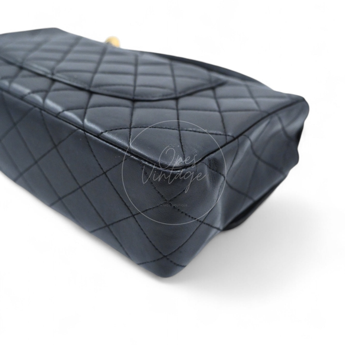 [Pre-owned] Chanel Classic Single Flap Black Lambskin Sereis 3 Twin Bags
