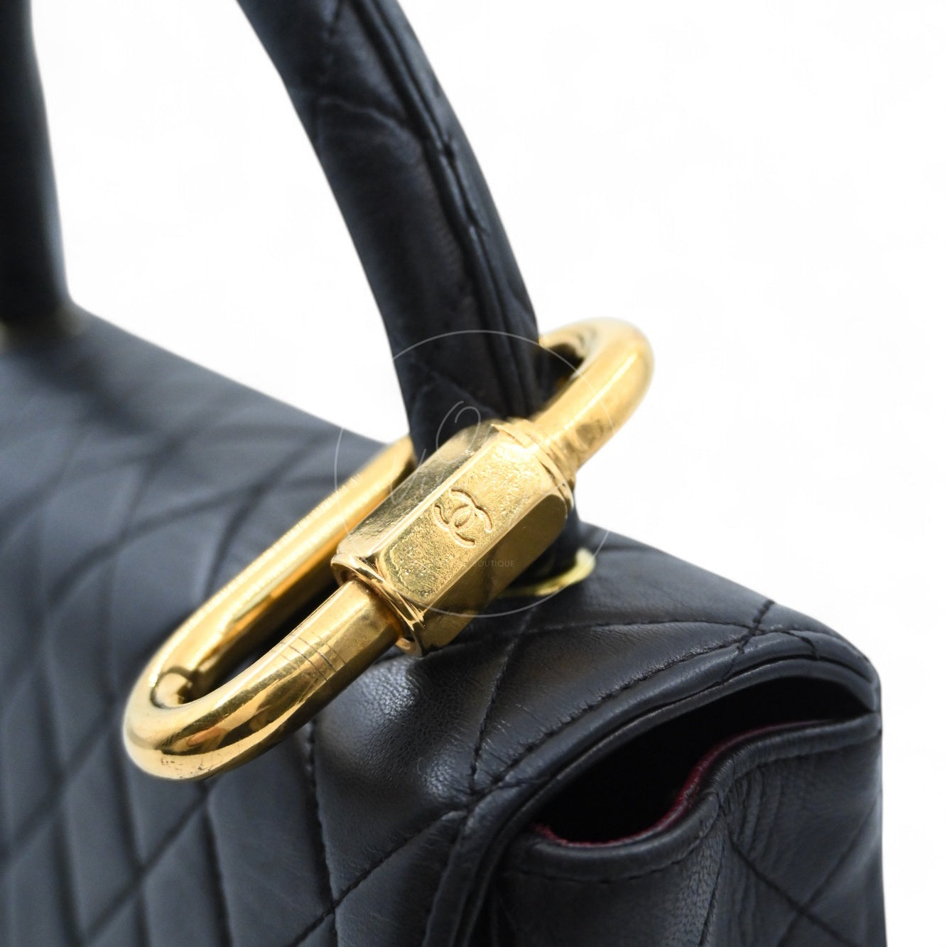 [Pre-owned] Chanel Classic Single Flap Black Lambskin Sereis 3 Twin Bags