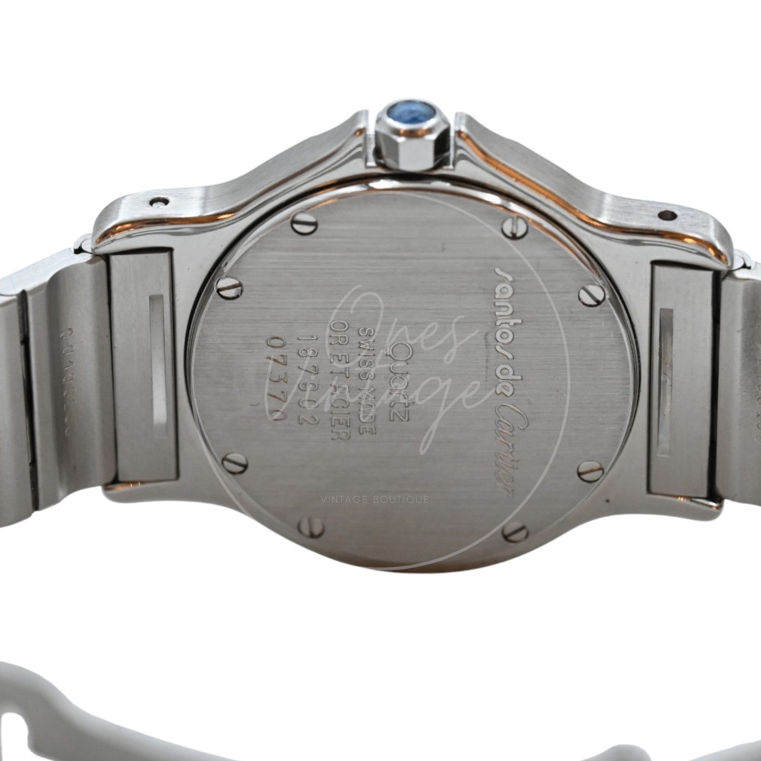 Cartier Santos Octagon Stainless Steel 18K Yellow Gold 29mm Watch Quartz