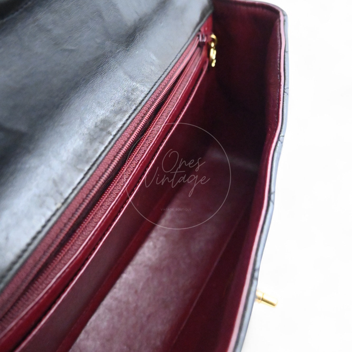 [Pre-owned] Chanel Classic Single Flap Black Lambskin Sereis 3 Twin Bags