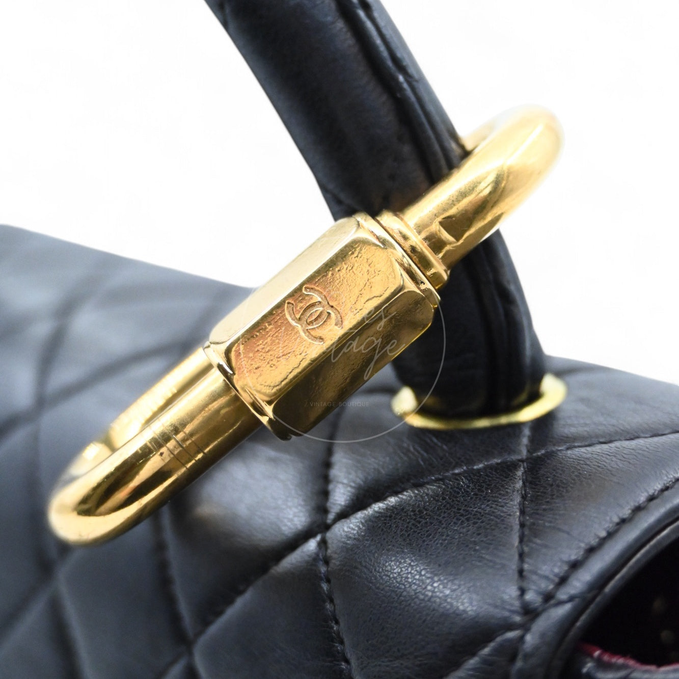 [Pre-owned] Chanel Classic Single Flap Black Lambskin Sereis 3 Twin Bags