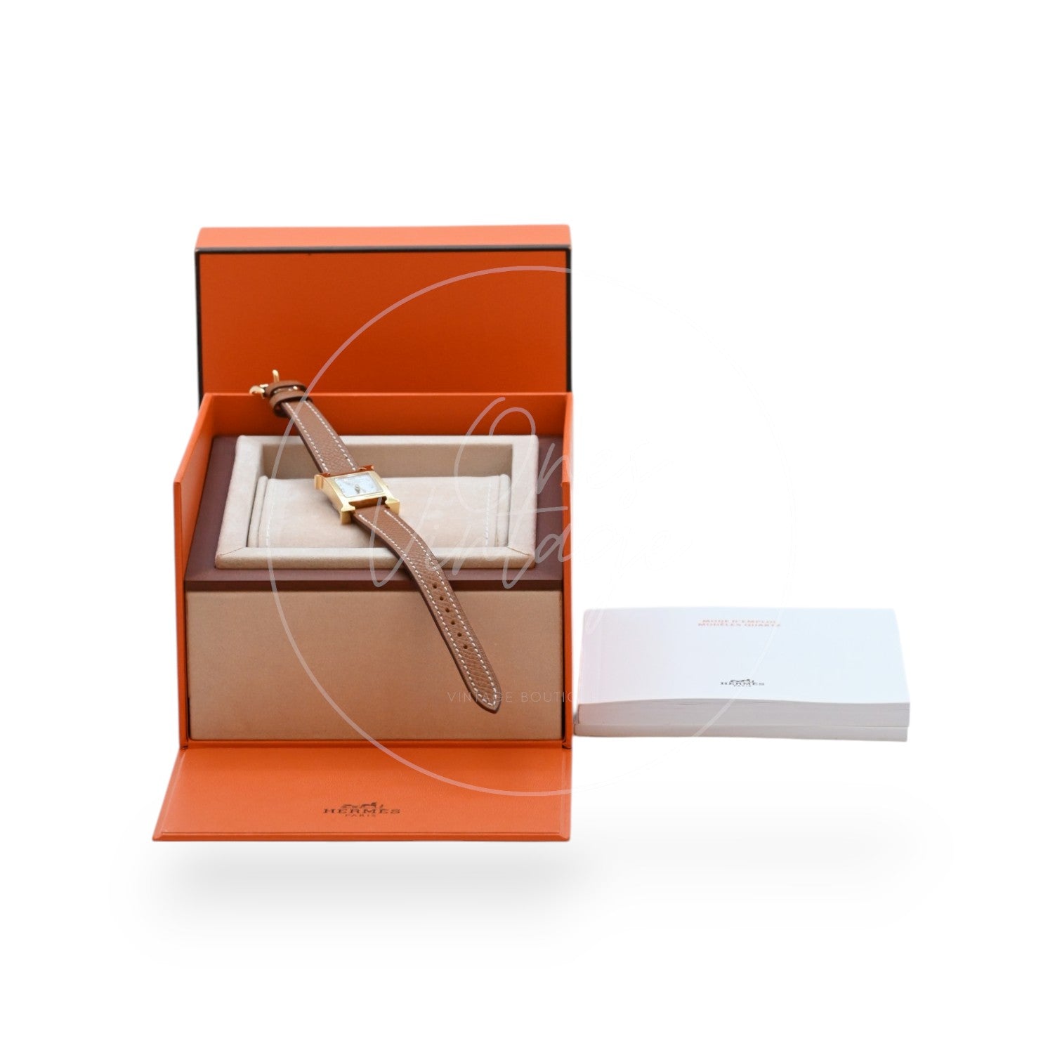 Hermes Heure H Watch Small Model 25mm Quartz SS White Dial