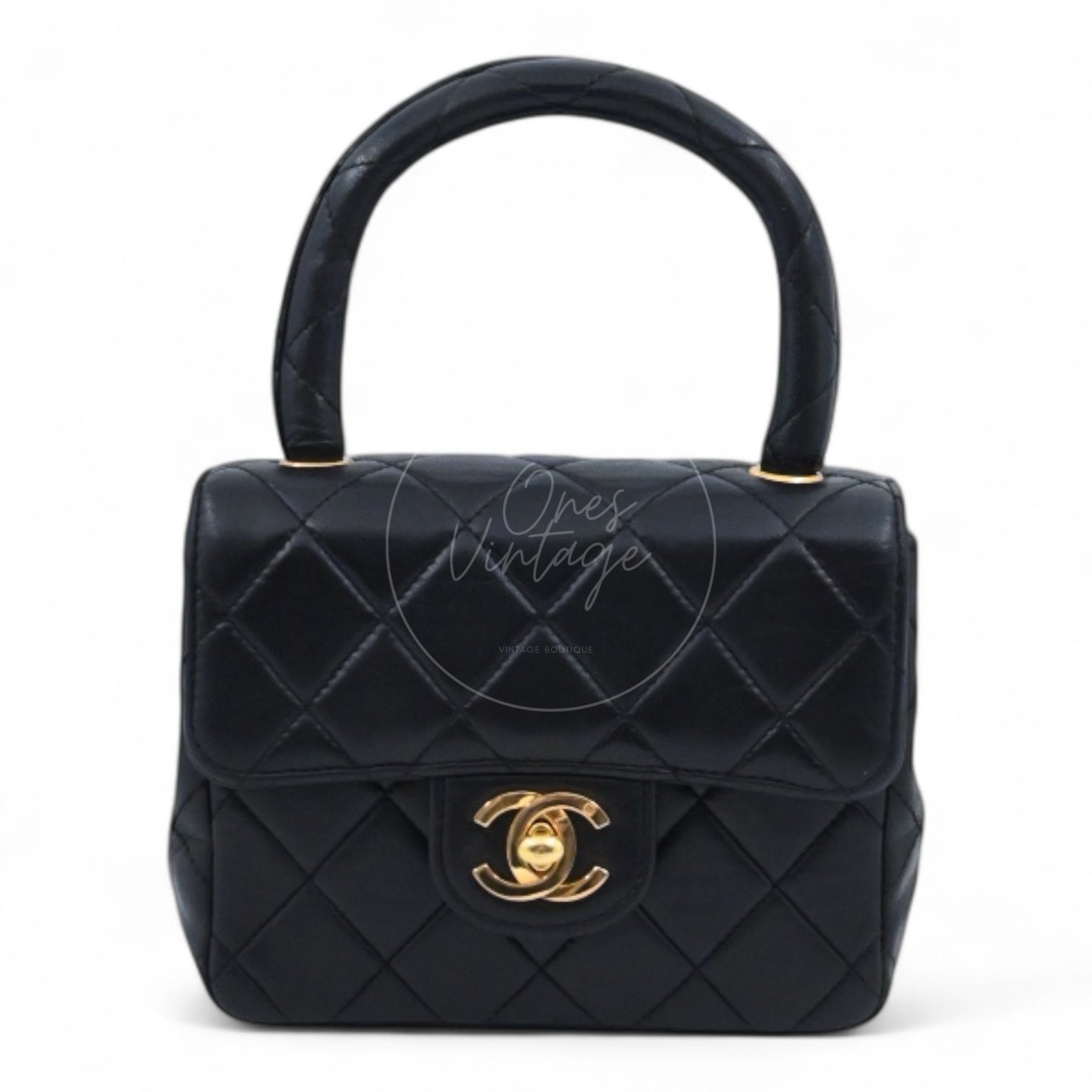 [Pre-owned] Chanel Classic Single Flap Black Lambskin Sereis 3 Twin Bags