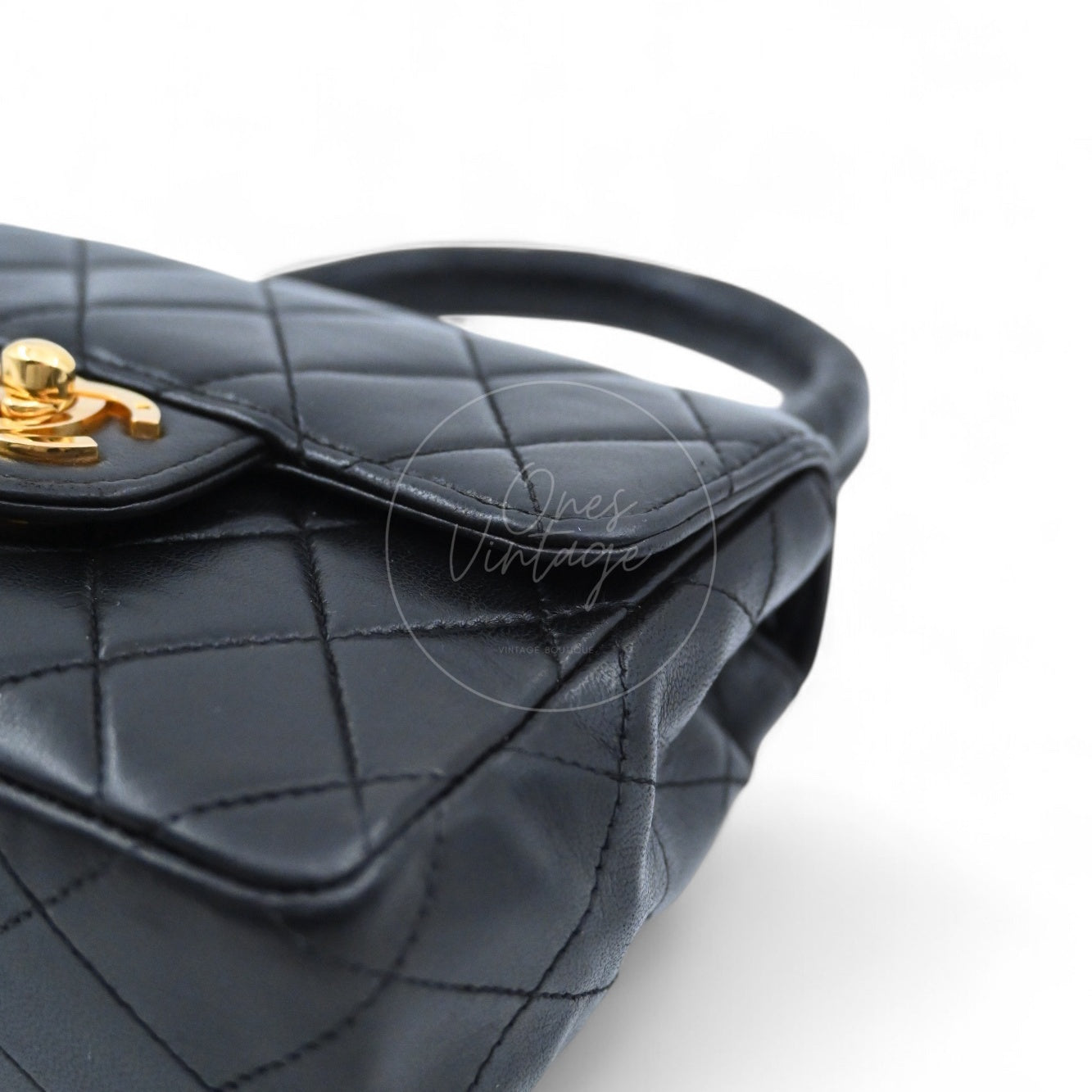 [Pre-owned] Chanel Classic Single Flap Black Lambskin Sereis 3 Twin Bags