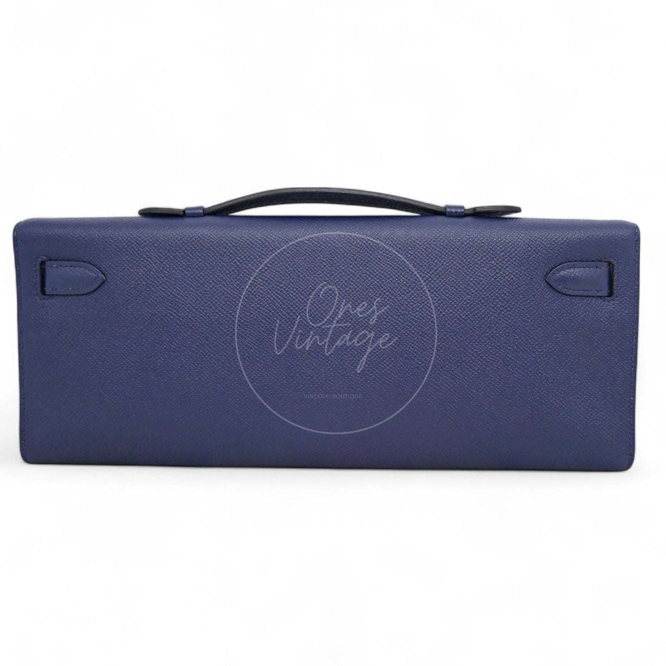 [Pre-owned] Hermes Kelly Cut Clutch Bleu Saphir Epsom GHW Stamp X