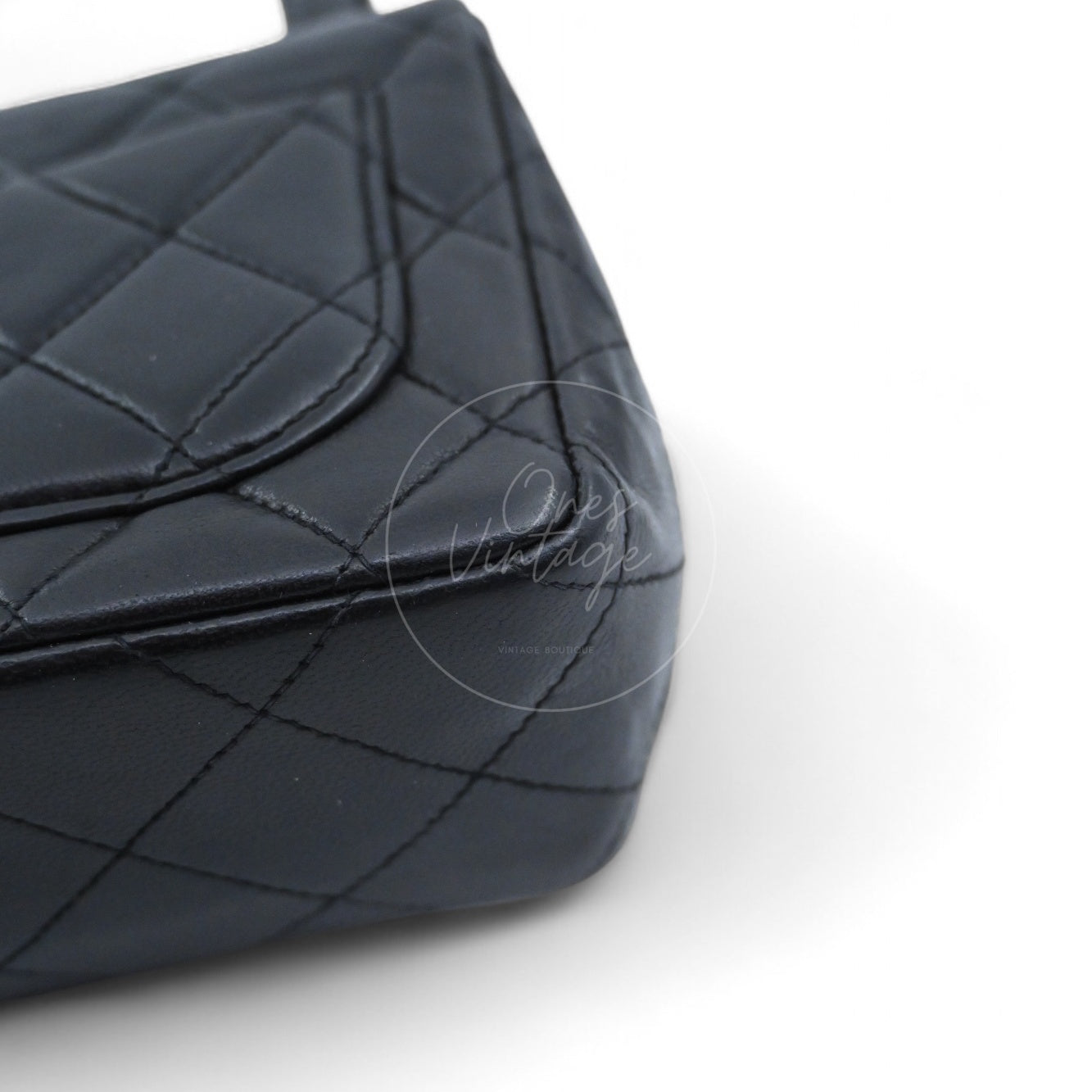 [Pre-owned] Chanel Classic Single Flap Black Lambskin Sereis 3 Twin Bags