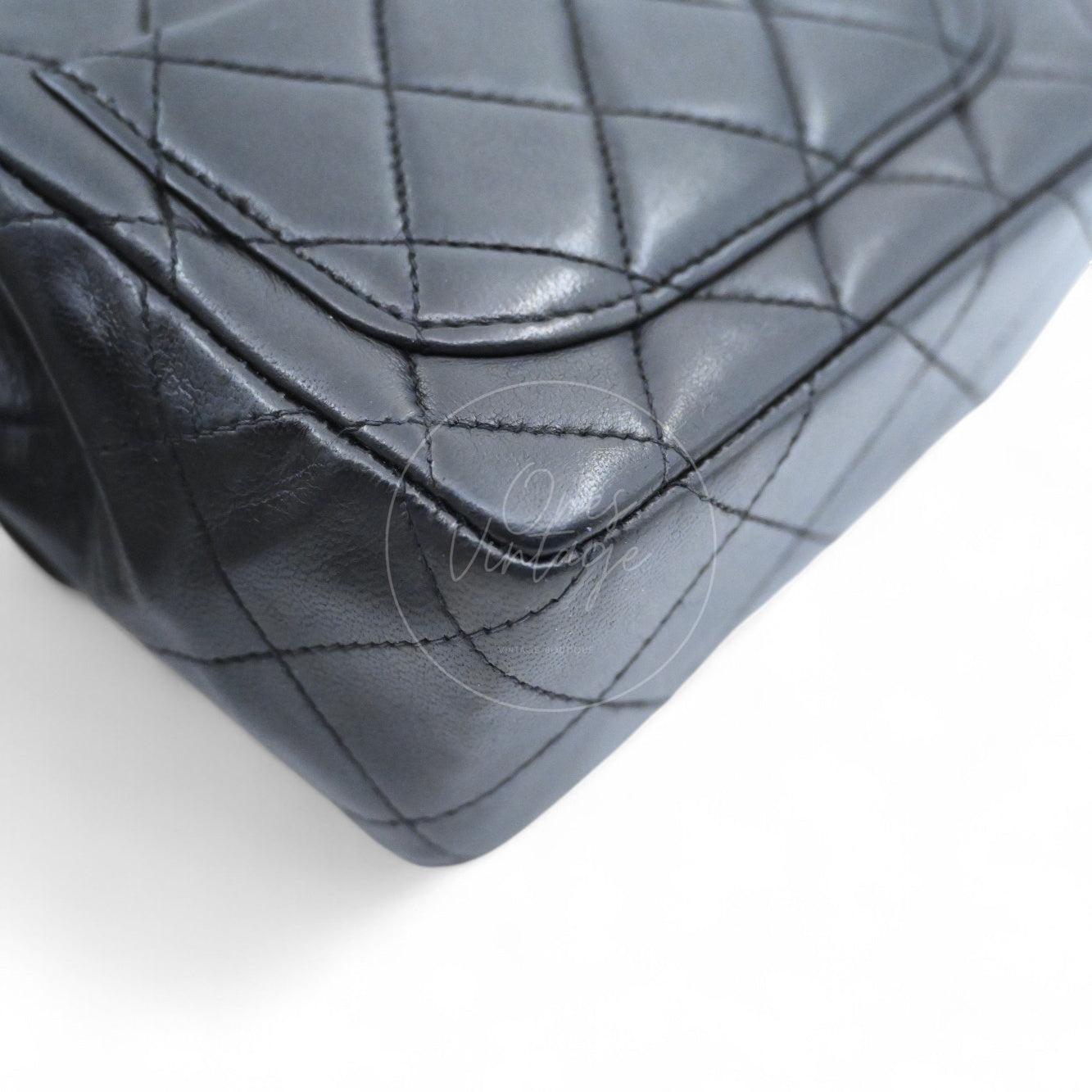 [Pre-owned] Chanel Classic Single Flap Black Lambskin Sereis 3 Twin Bags