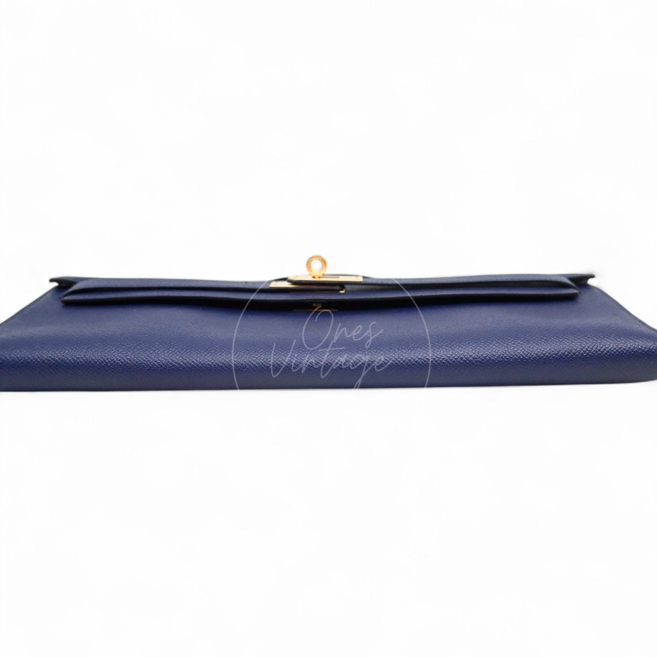 [Pre-owned] Hermes Kelly Cut Clutch Bleu Saphir Epsom GHW Stamp X