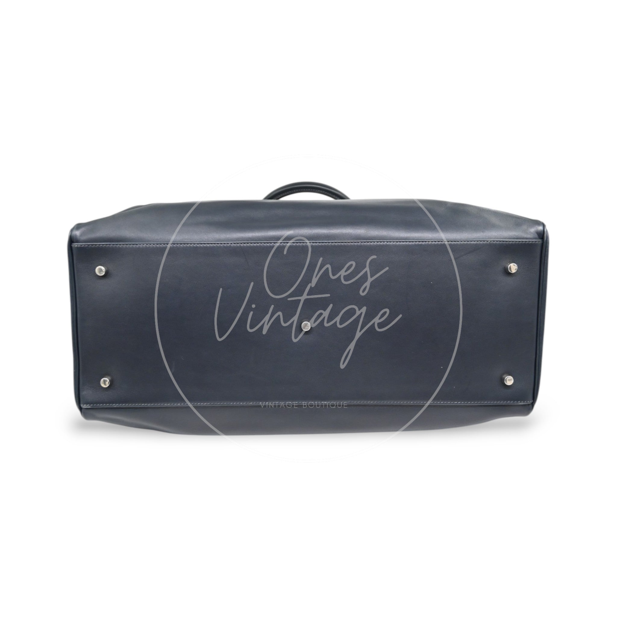 [Pre-owned] Hermes Kelly 50 Black Phw Stamp Square N