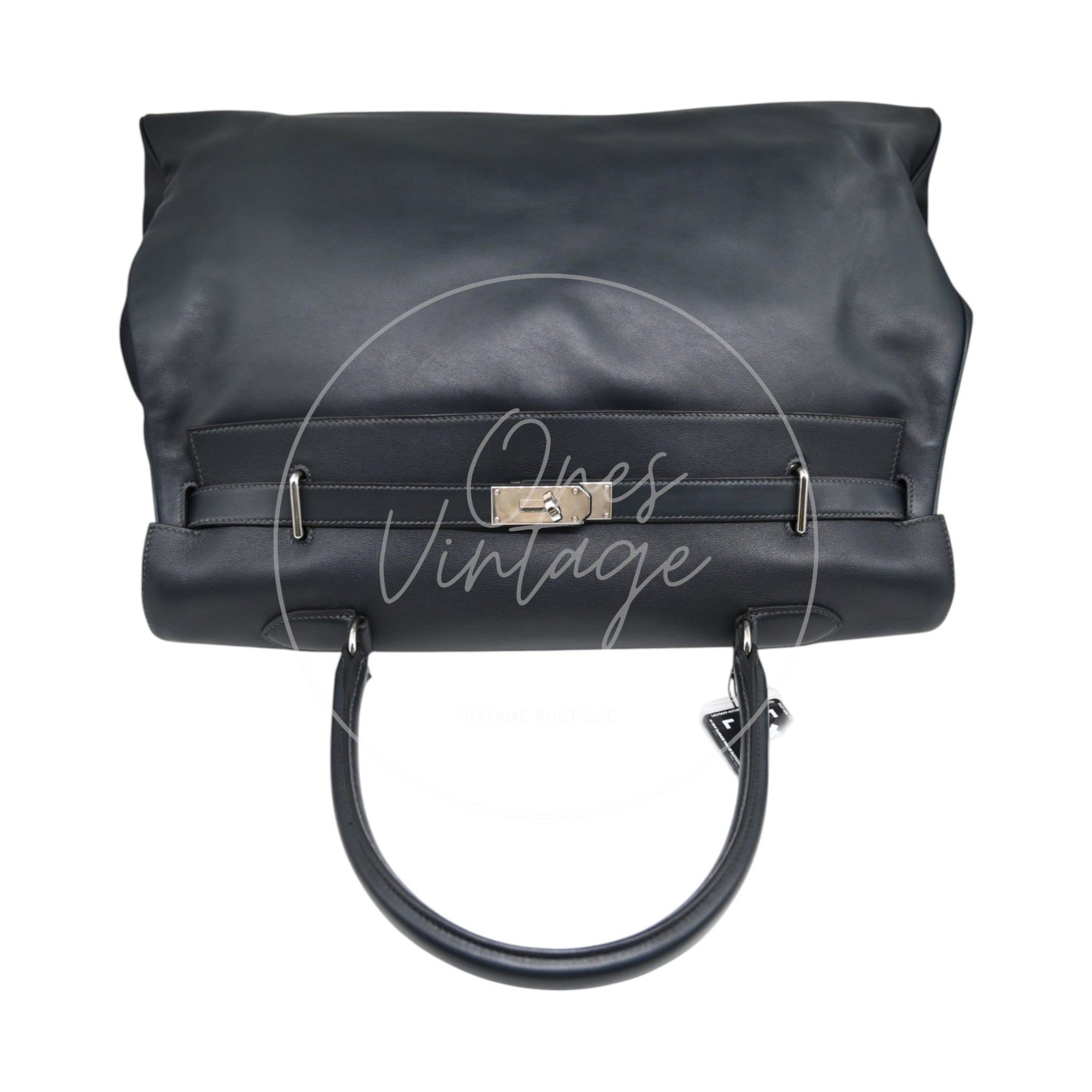 [Pre-owned] Hermes Kelly 50 Black Phw Stamp Square N