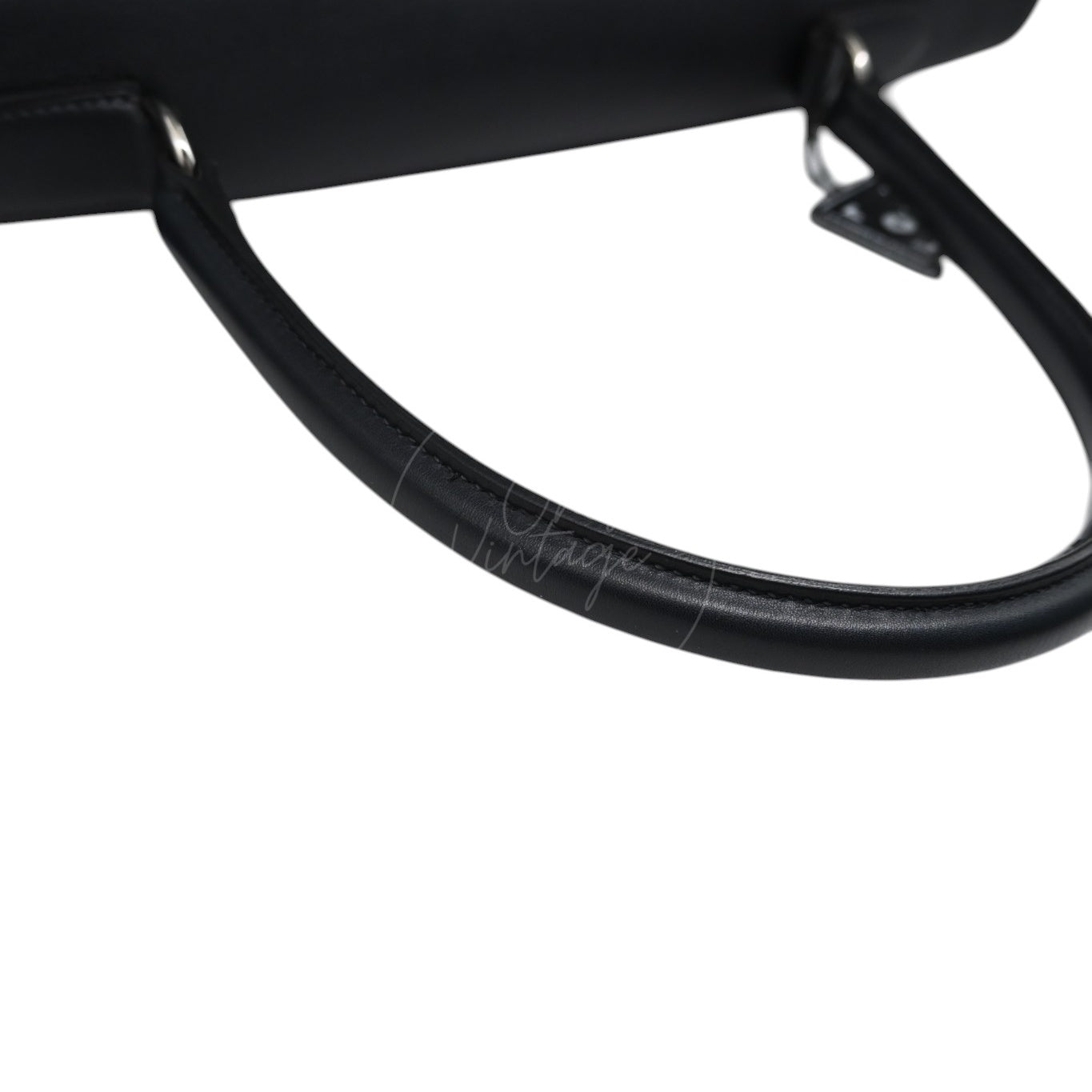 [Pre-owned] Hermes Kelly 50 Black Phw Stamp Square N
