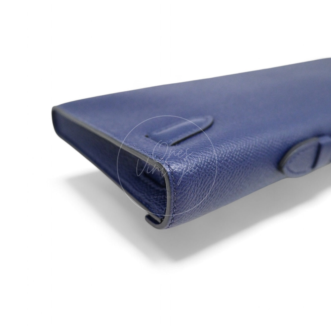 [Pre-owned] Hermes Kelly Cut Clutch Bleu Saphir Epsom GHW Stamp X