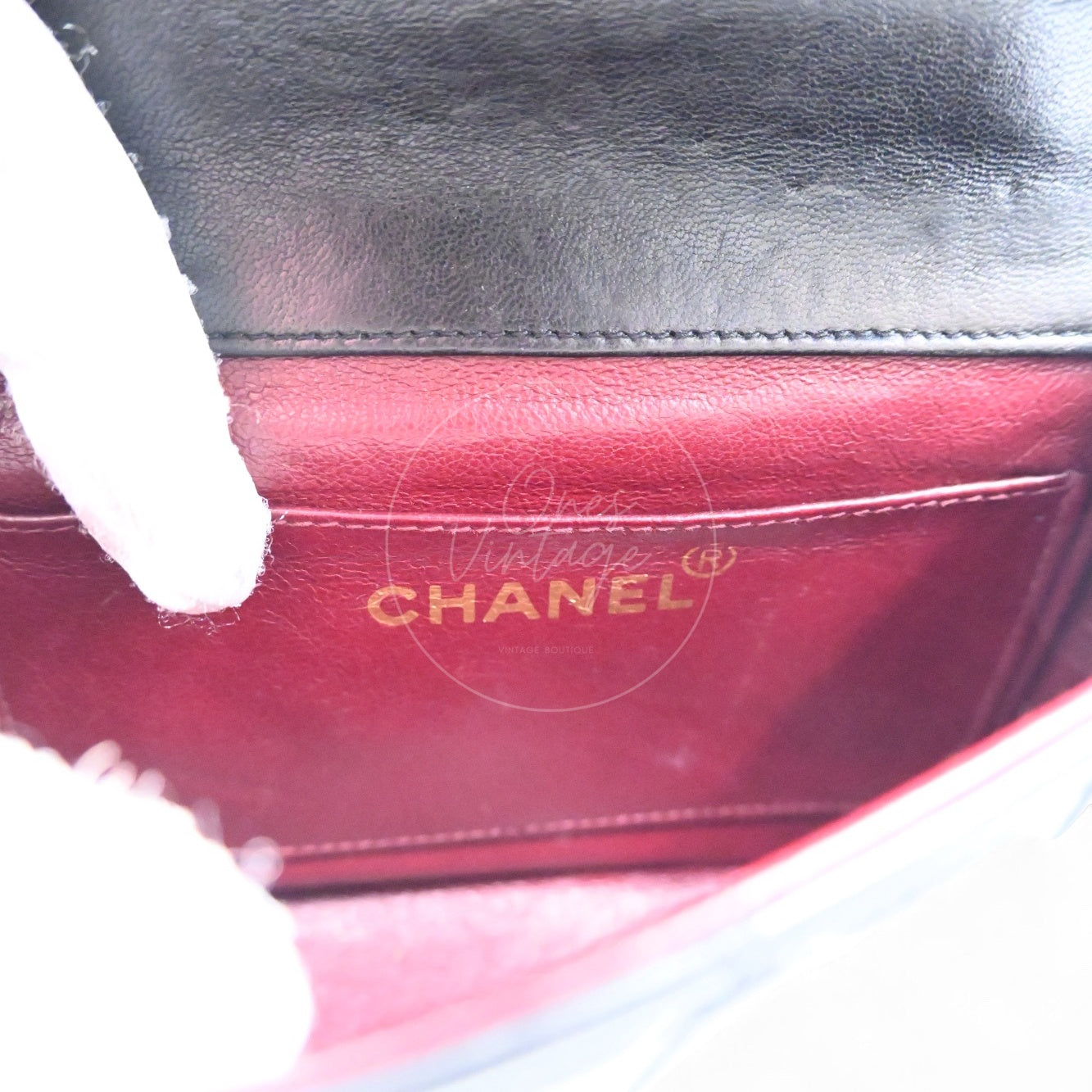 [Pre-owned] Chanel Classic Single Flap Black Lambskin Sereis 3 Twin Bags