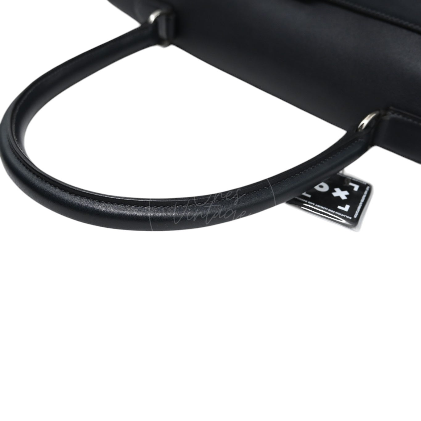 [Pre-owned] Hermes Kelly 50 Black Phw Stamp Square N