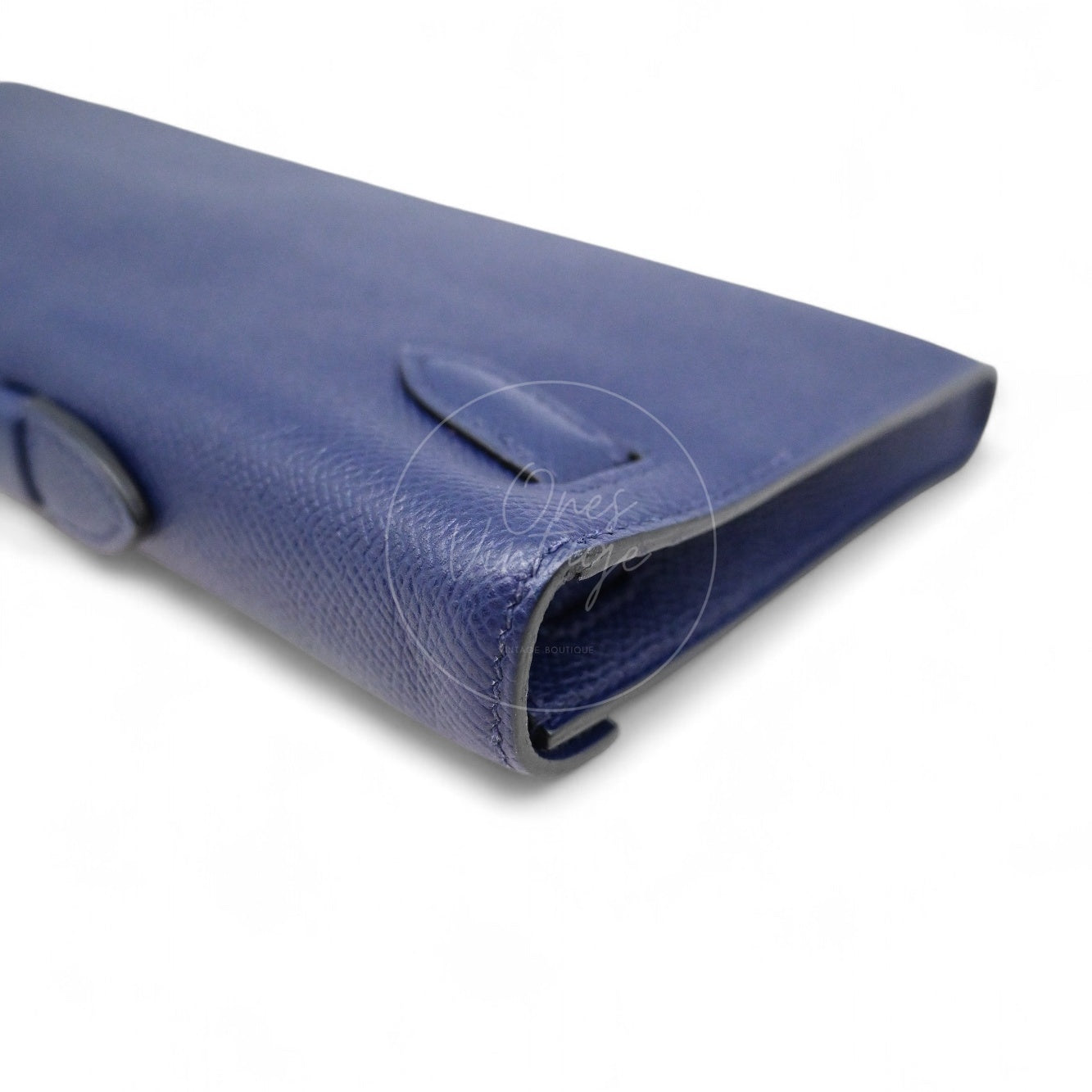 [Pre-owned] Hermes Kelly Cut Clutch Bleu Saphir Epsom GHW Stamp X