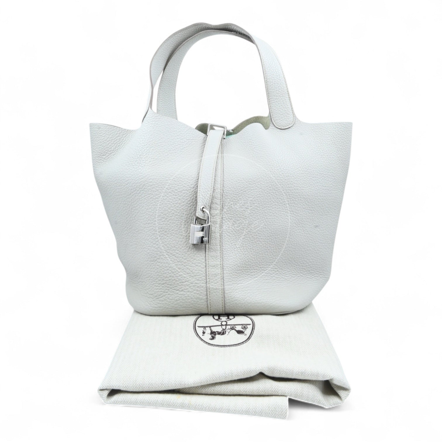 [Pre-owned] Hermes Picotin 26 Gray TC PHW Stamp Square D