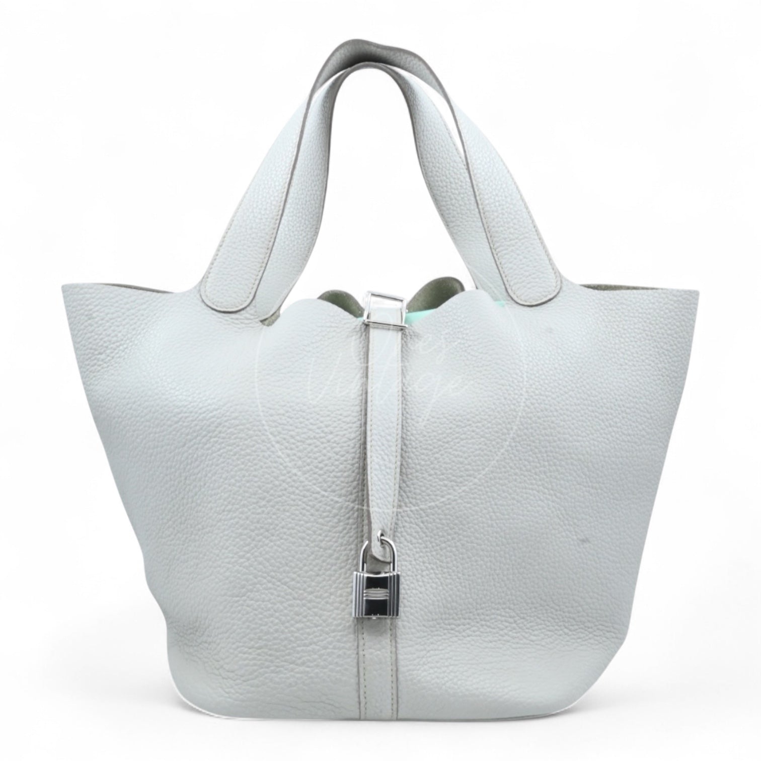 [Pre-owned] Hermes Picotin 26 Gray TC PHW Stamp Square D