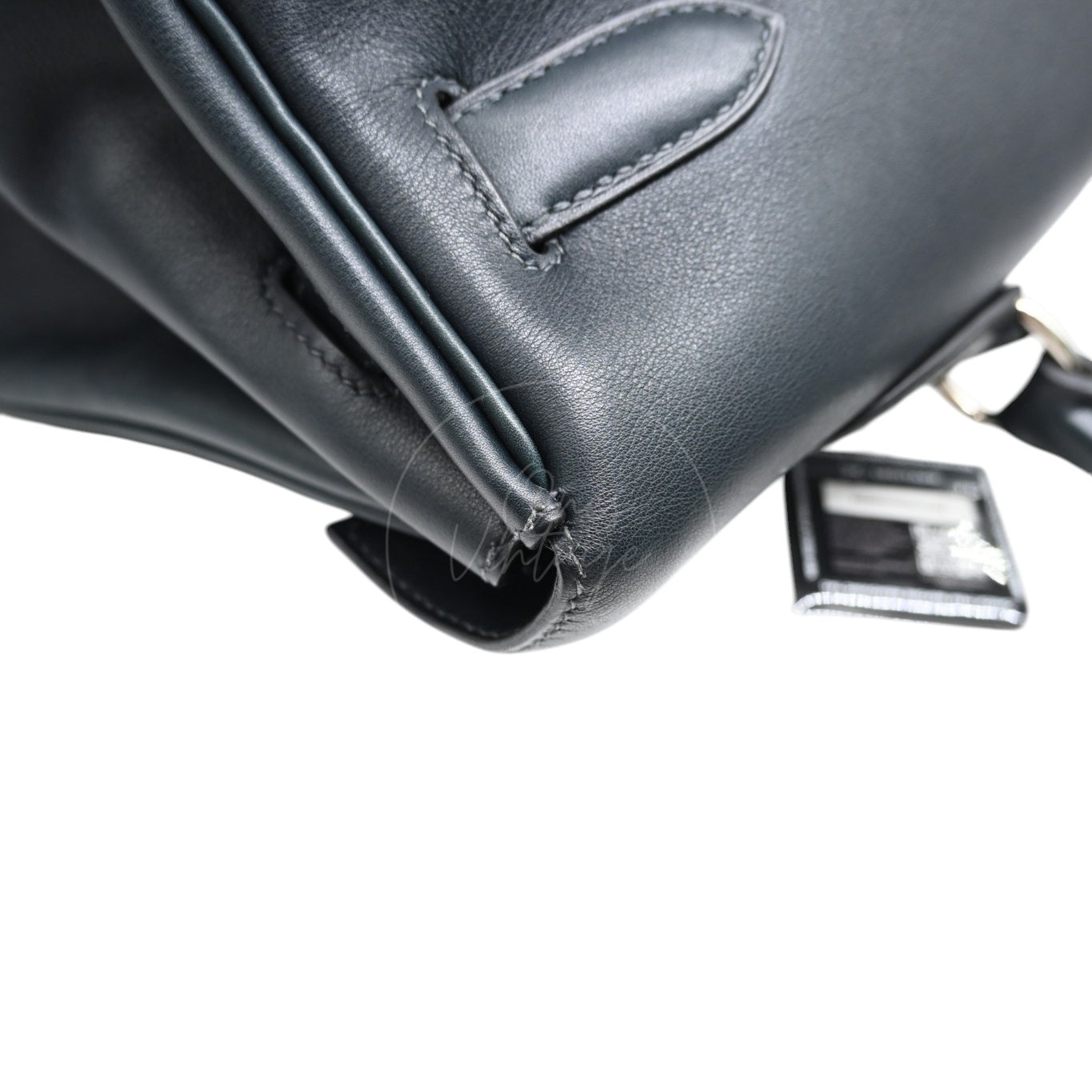 [Pre-owned] Hermes Kelly 50 Black Phw Stamp Square N