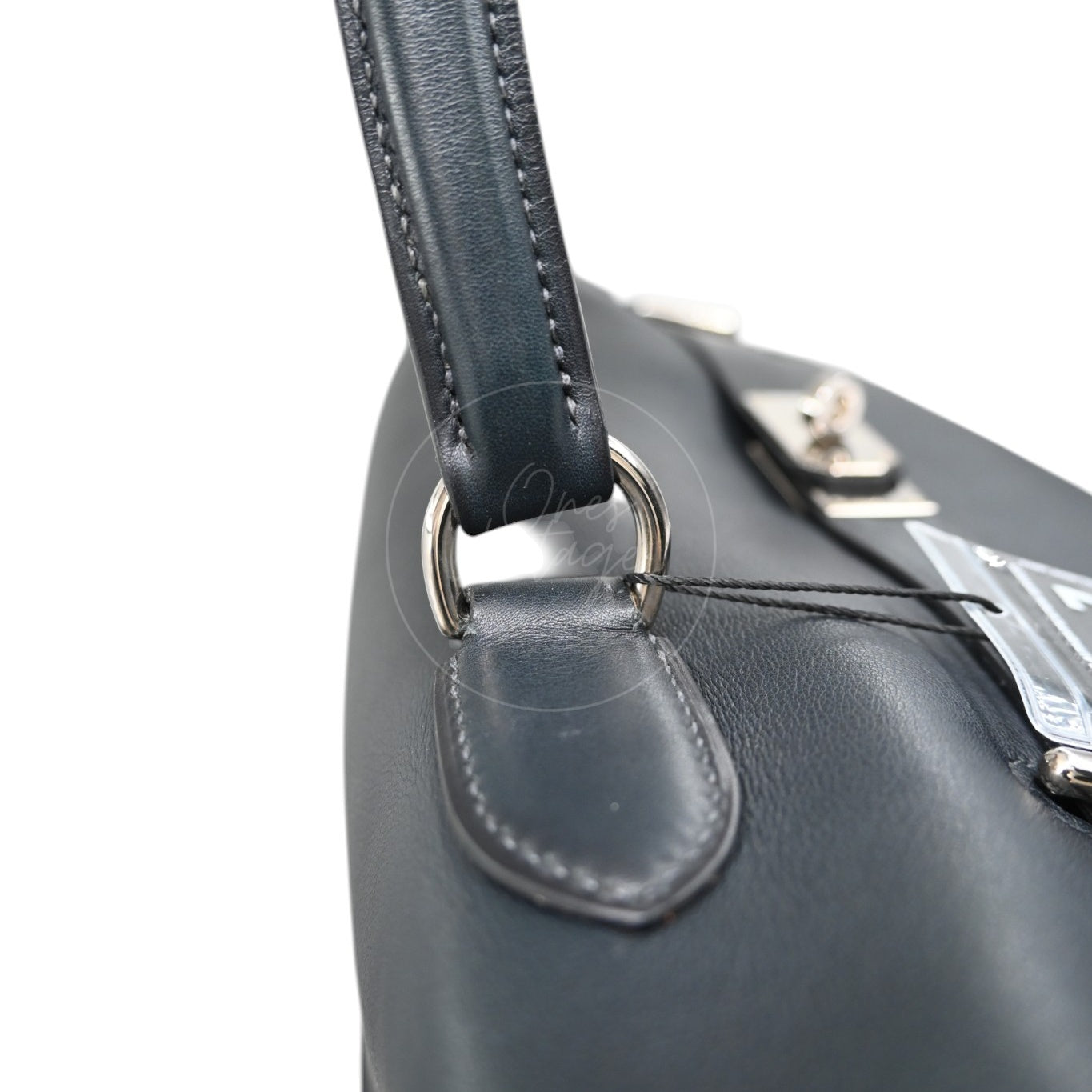 [Pre-owned] Hermes Kelly 50 Black Phw Stamp Square N