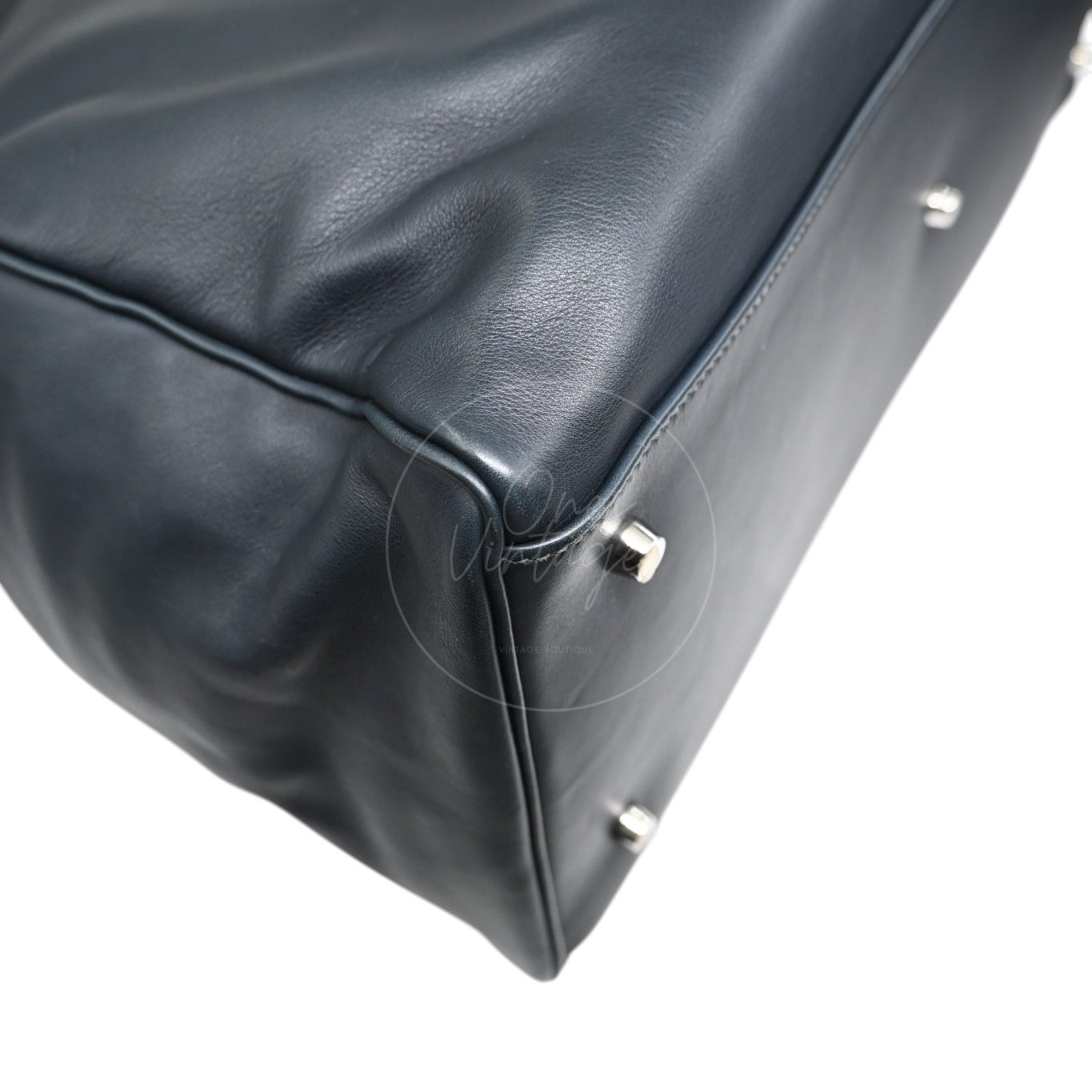 [Pre-owned] Hermes Kelly 50 Black Phw Stamp Square N