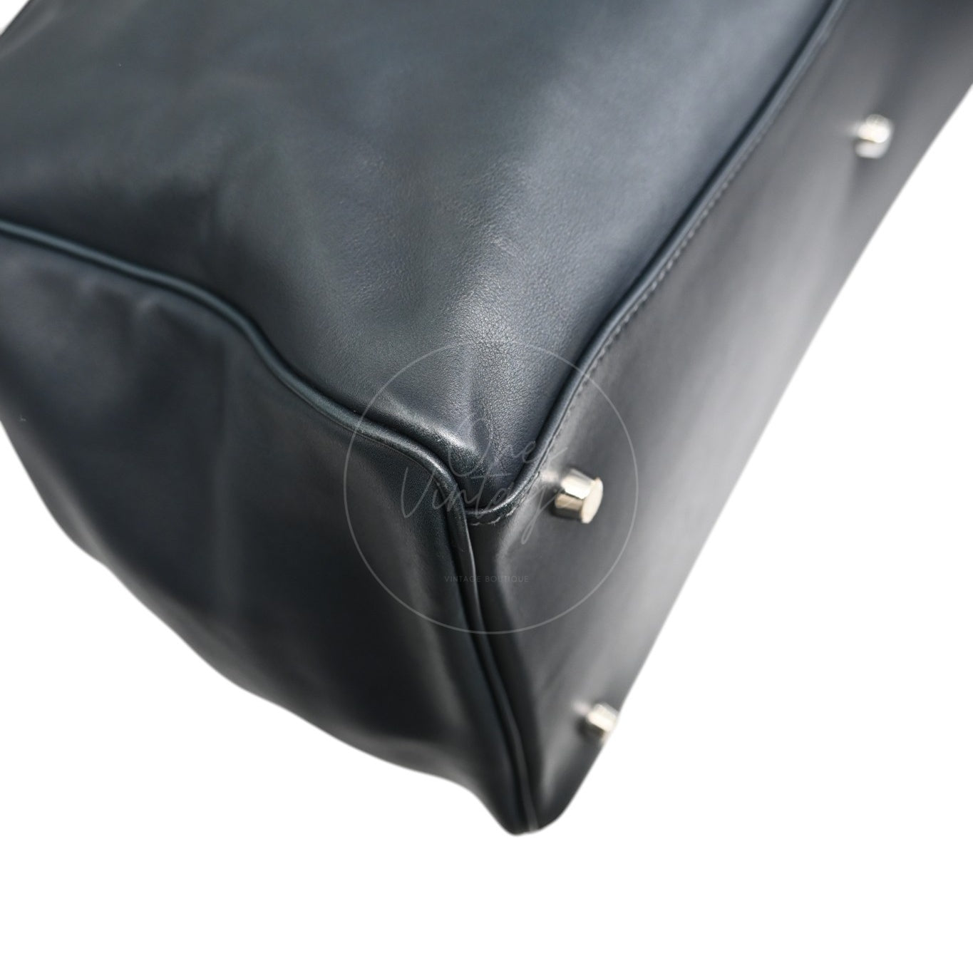 [Pre-owned] Hermes Kelly 50 Black Phw Stamp Square N