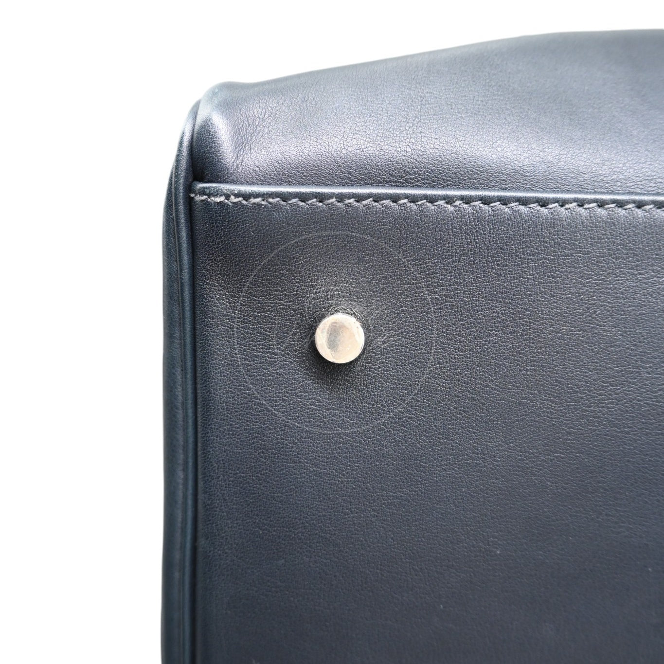 [Pre-owned] Hermes Kelly 50 Black Phw Stamp Square N