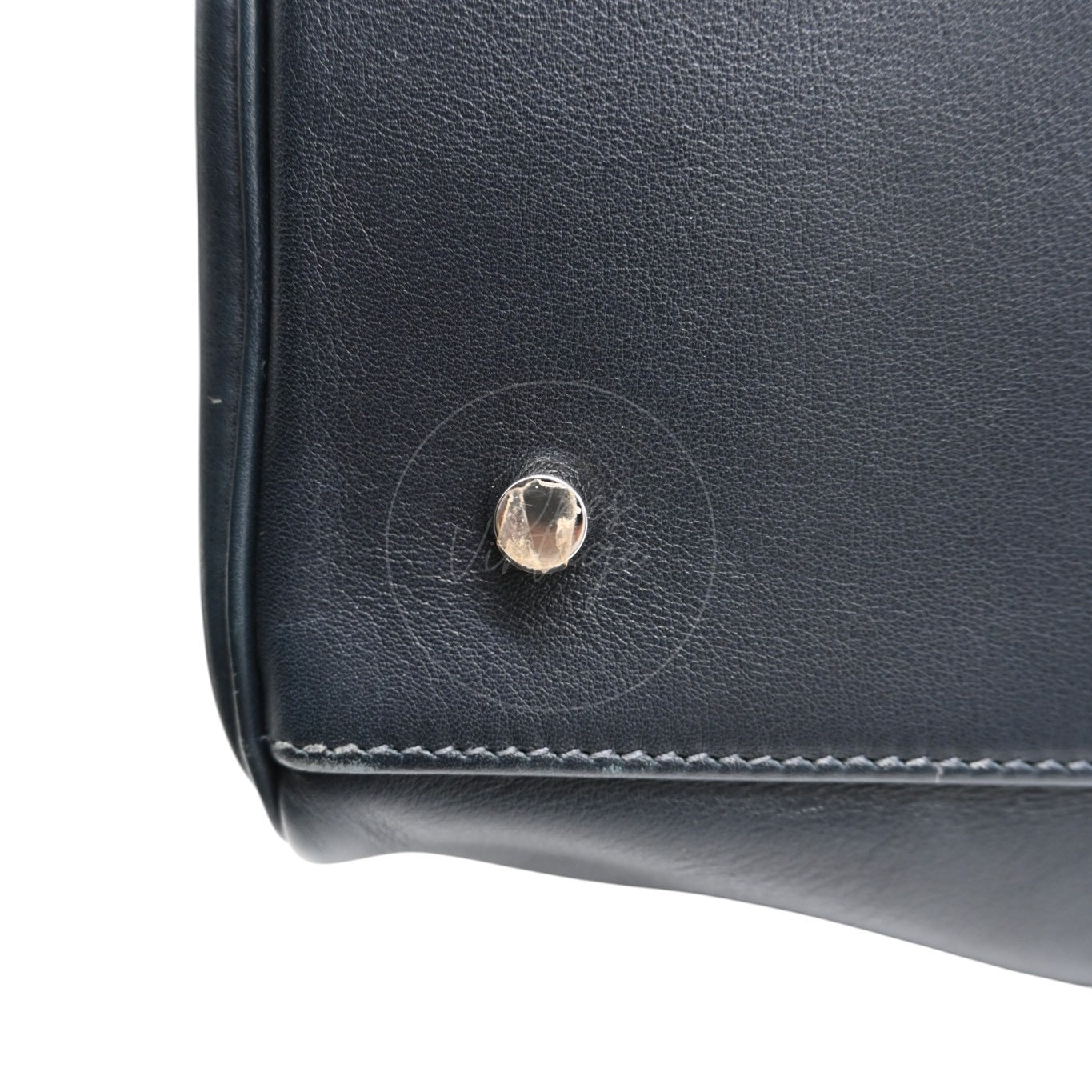 [Pre-owned] Hermes Kelly 50 Black Phw Stamp Square N