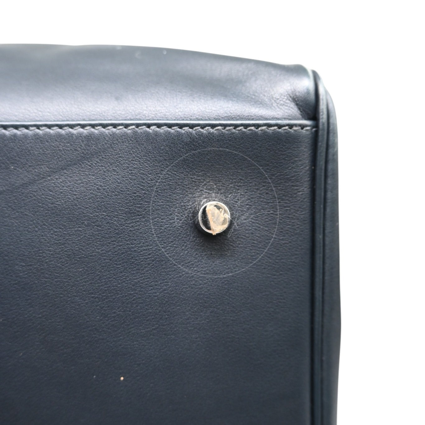 [Pre-owned] Hermes Kelly 50 Black Phw Stamp Square N