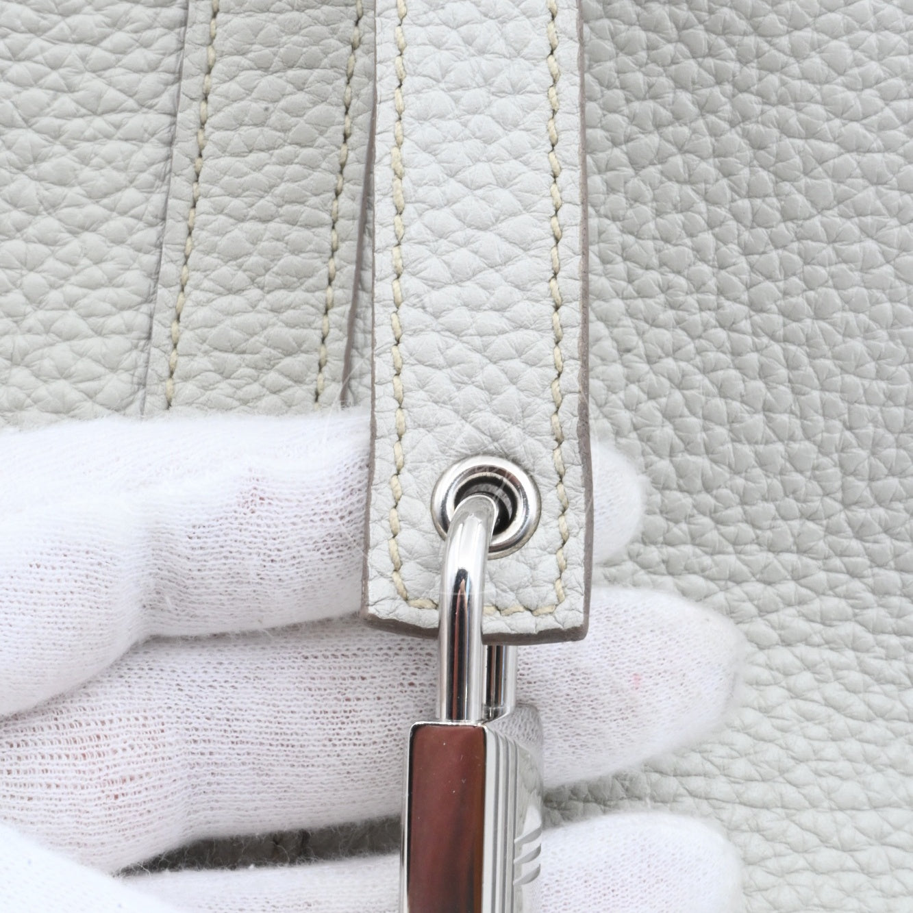 [Pre-owned] Hermes Picotin 26 Gray TC PHW Stamp Square D