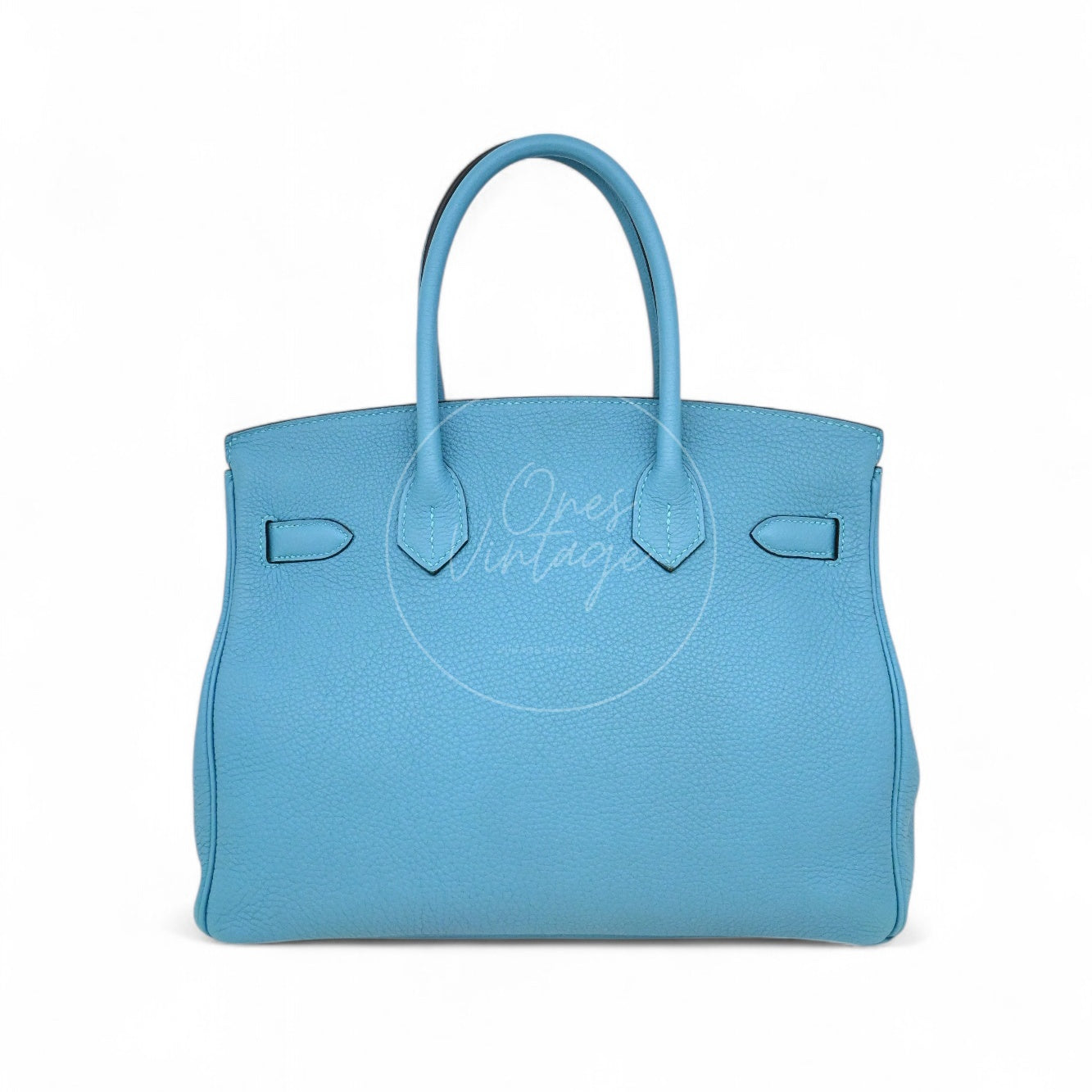 [Pre-owned] Hermes Birkin 30 Blue Paon Togo GHW Stamp Square R