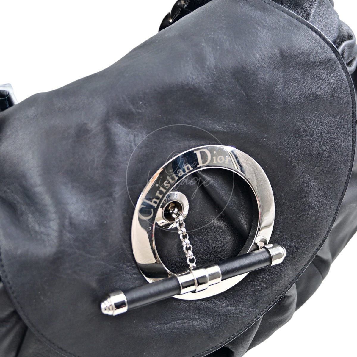 Christian Dior 42 Lambskin Jazz Club Shoulder Bag SHW Black