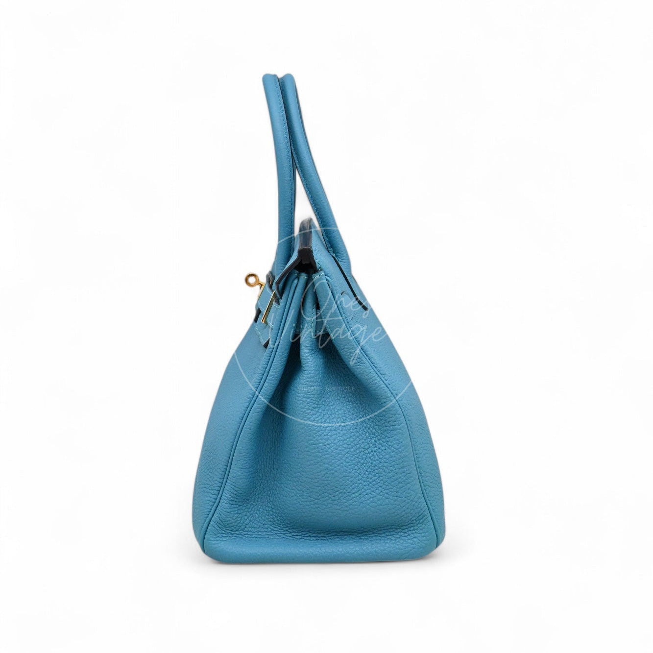 [Pre-owned] Hermes Birkin 30 Blue Paon Togo GHW Stamp Square R