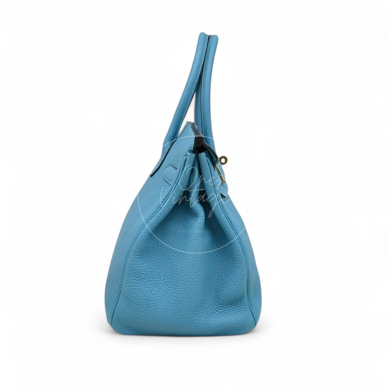 [Pre-owned] Hermes Birkin 30 Blue Paon Togo GHW Stamp Square R