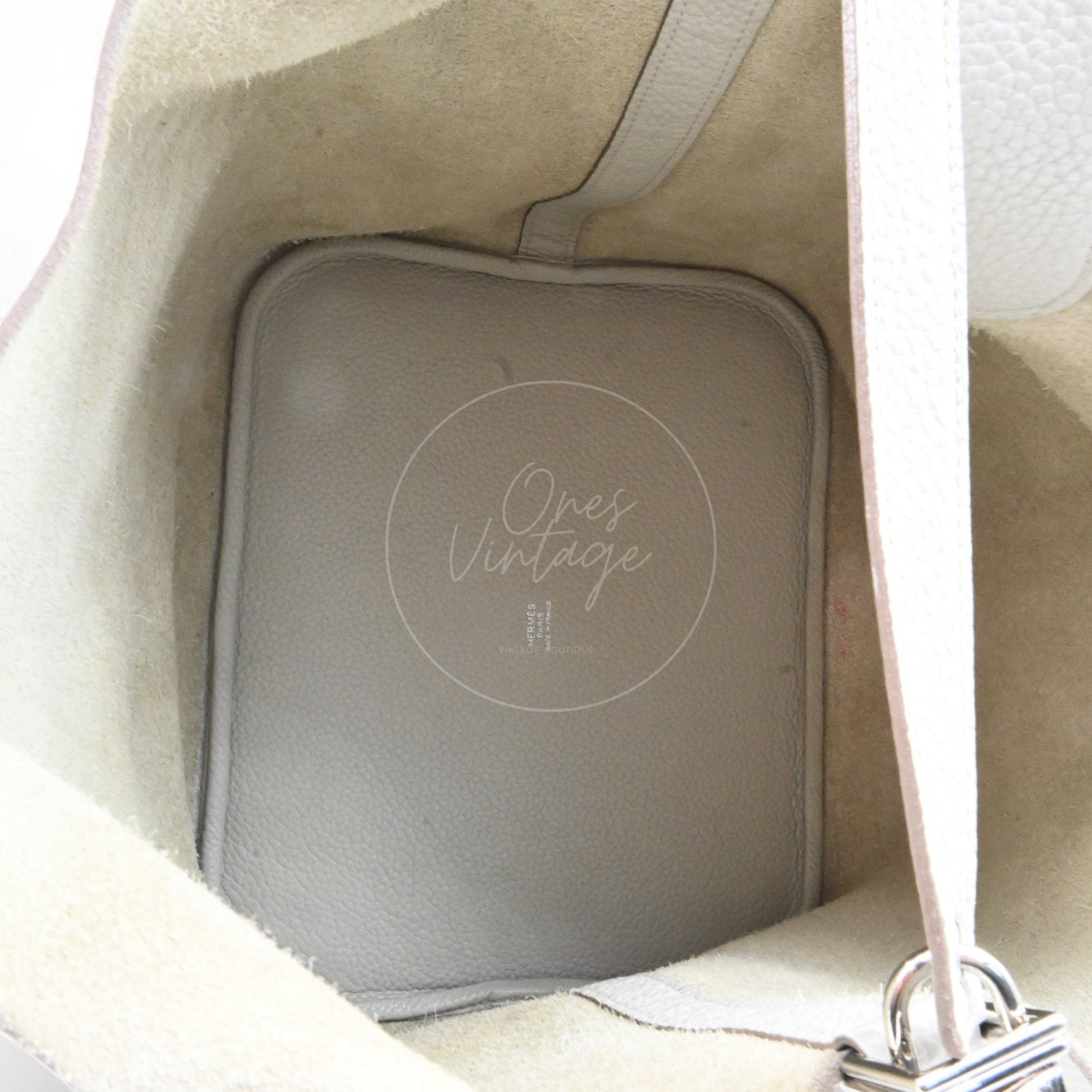 [Pre-owned] Hermes Picotin 26 Gray TC PHW Stamp Square D