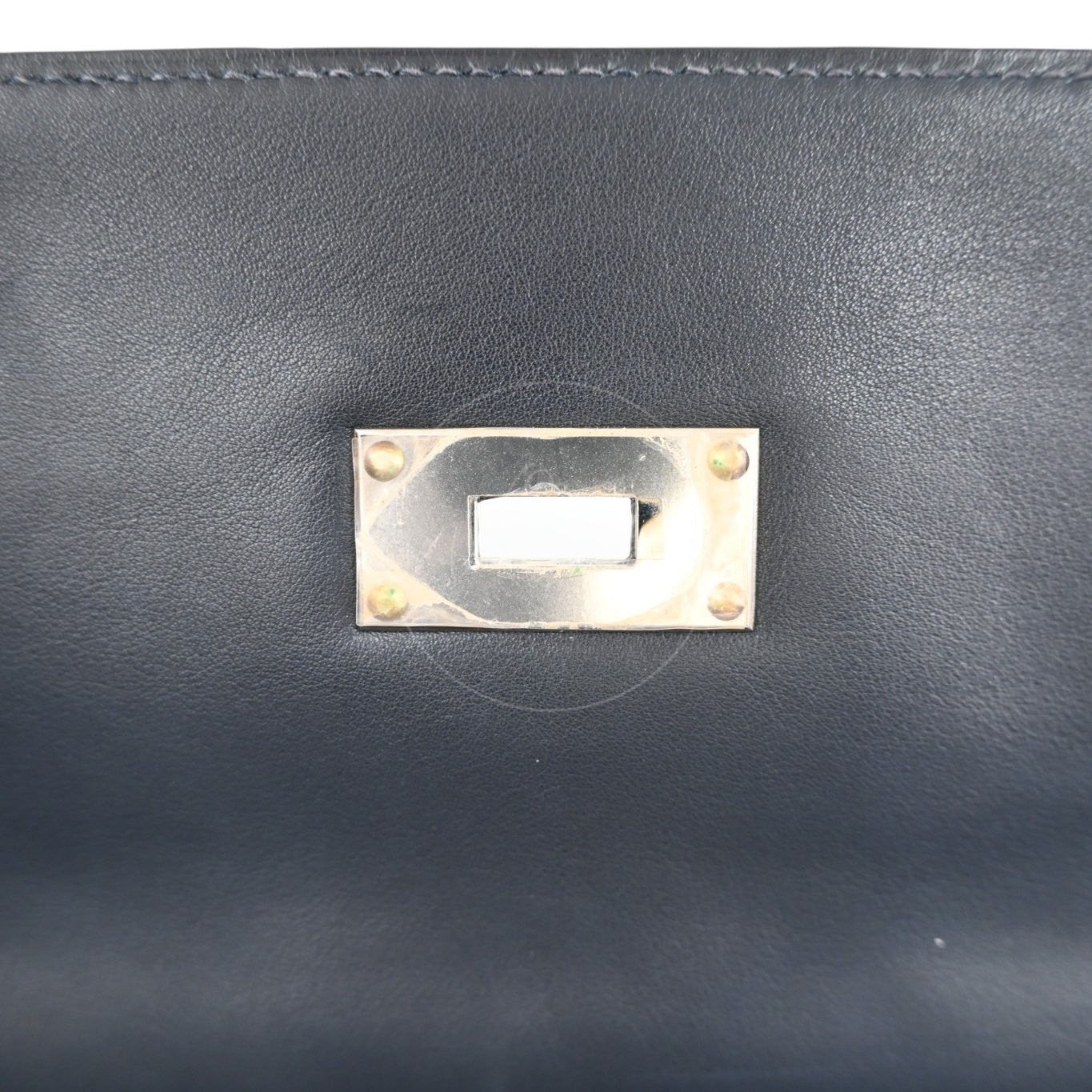 [Pre-owned] Hermes Kelly 50 Black Phw Stamp Square N