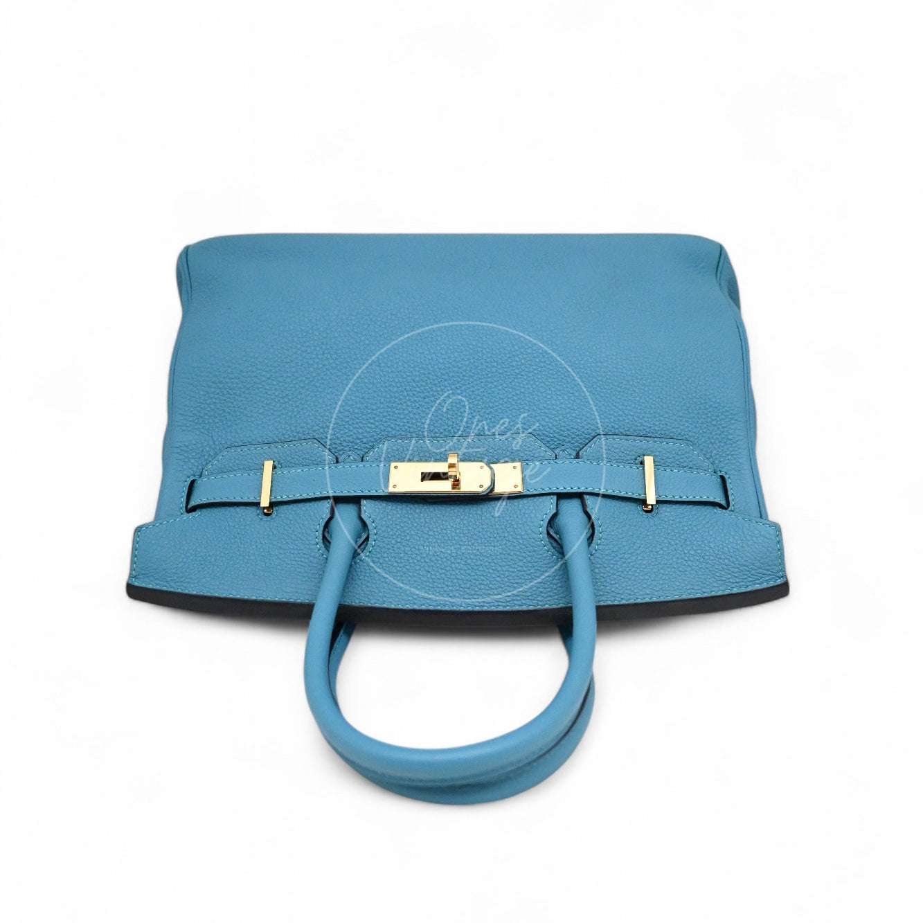[Pre-owned] Hermes Birkin 30 Blue Paon Togo GHW Stamp Square R
