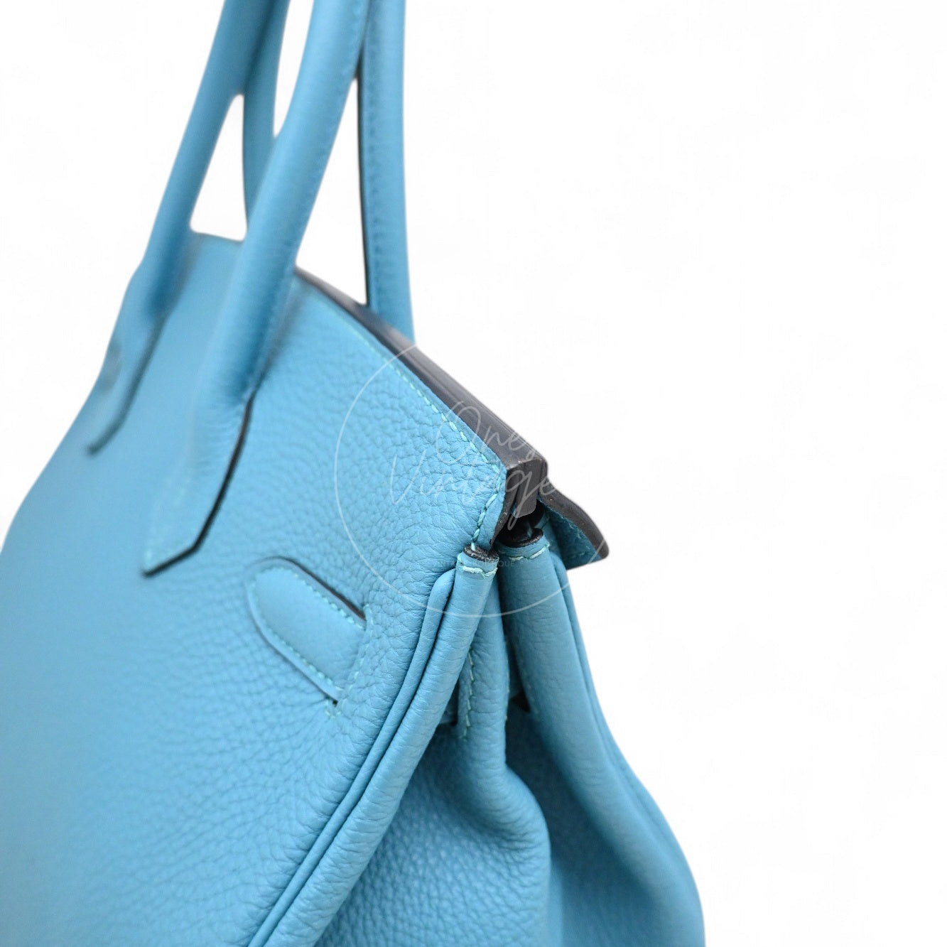 [Pre-owned] Hermes Birkin 30 Blue Paon Togo GHW Stamp Square R