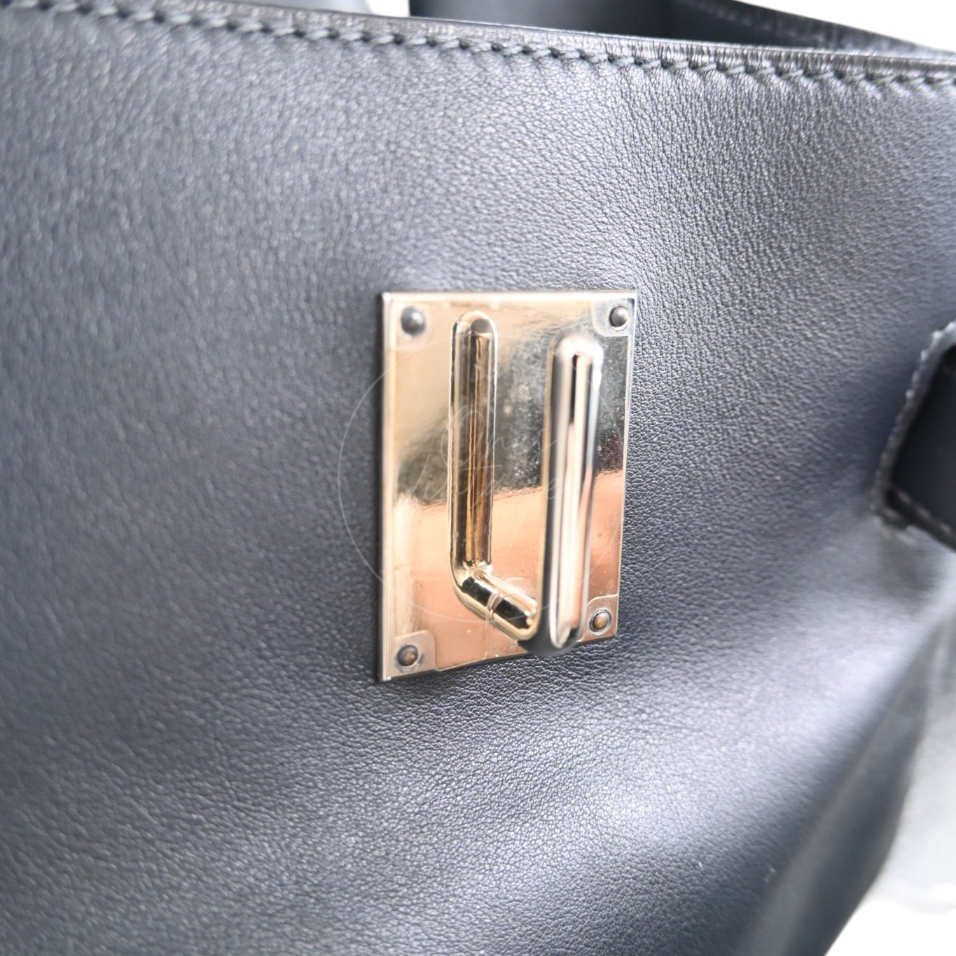 [Pre-owned] Hermes Kelly 50 Black Phw Stamp Square N