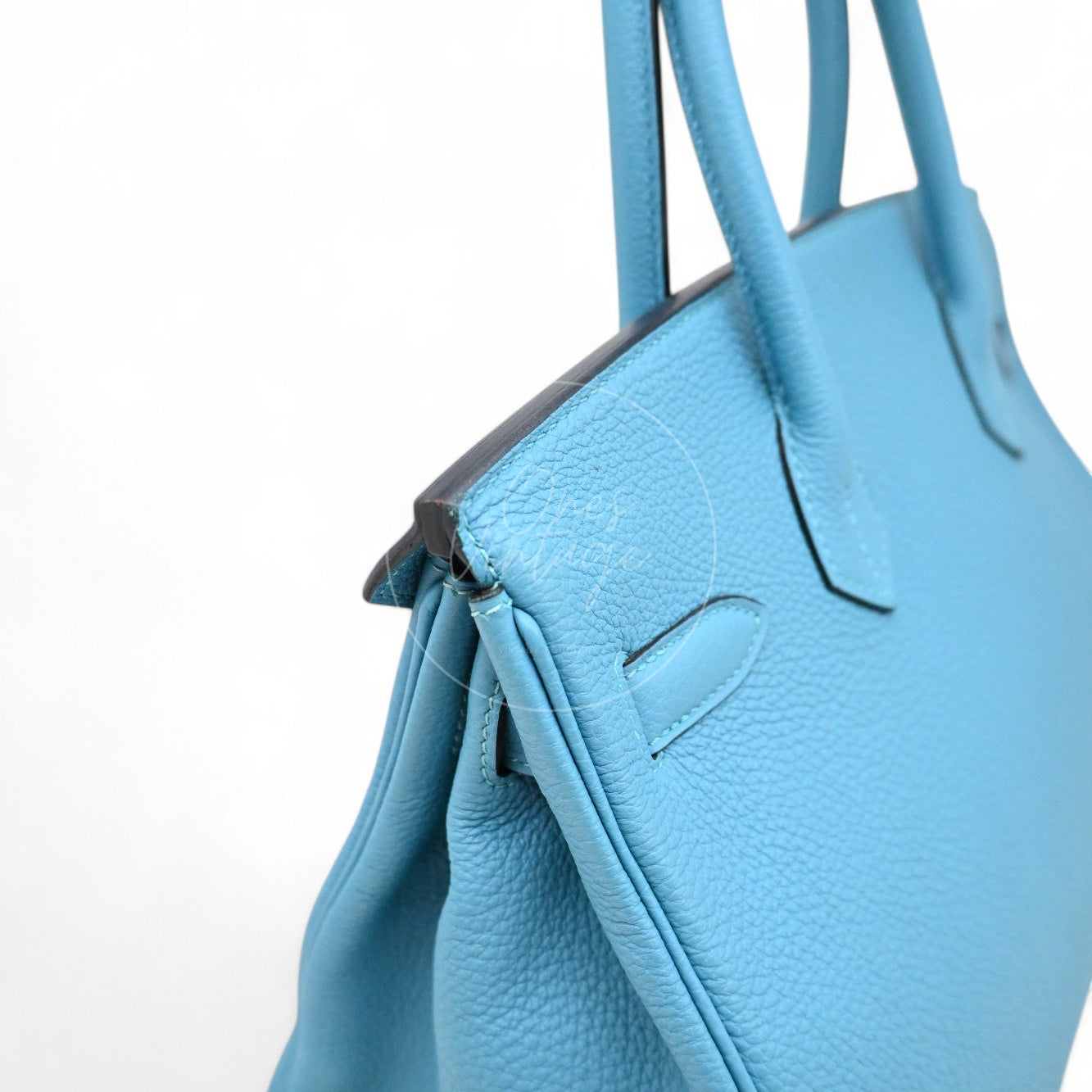 [Pre-owned] Hermes Birkin 30 Blue Paon Togo GHW Stamp Square R