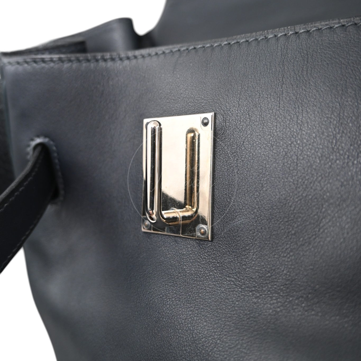 [Pre-owned] Hermes Kelly 50 Black Phw Stamp Square N