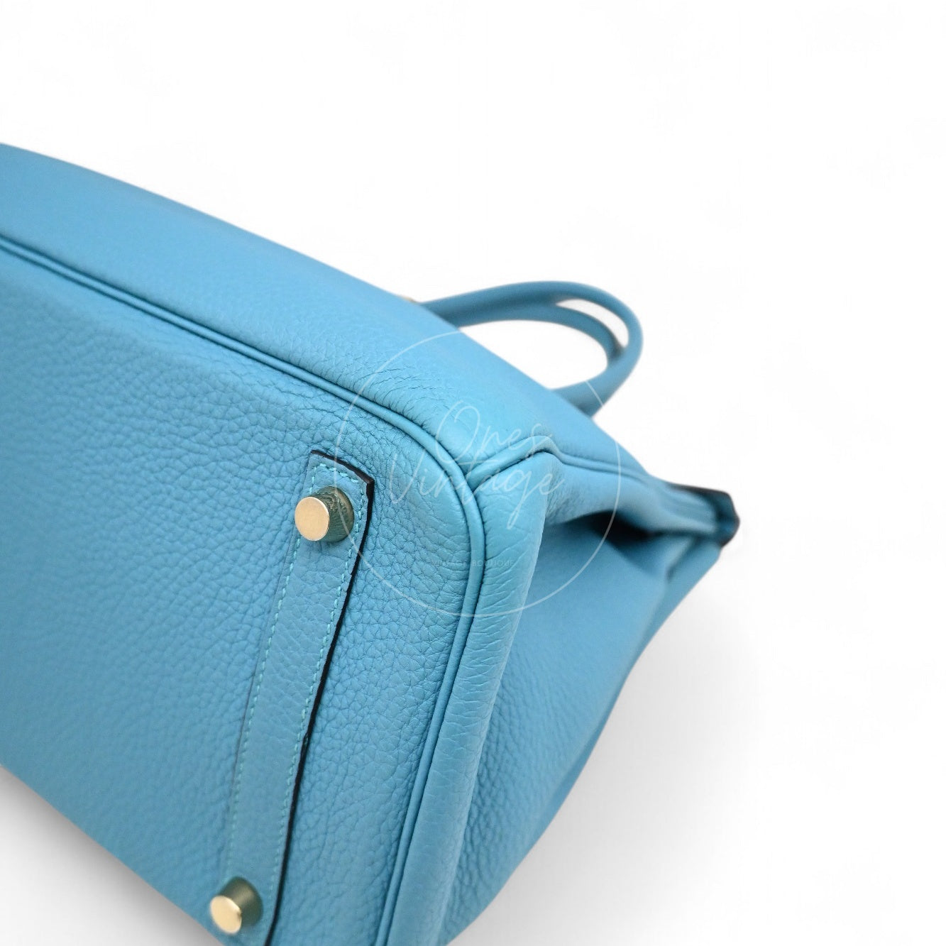[Pre-owned] Hermes Birkin 30 Blue Paon Togo GHW Stamp Square R