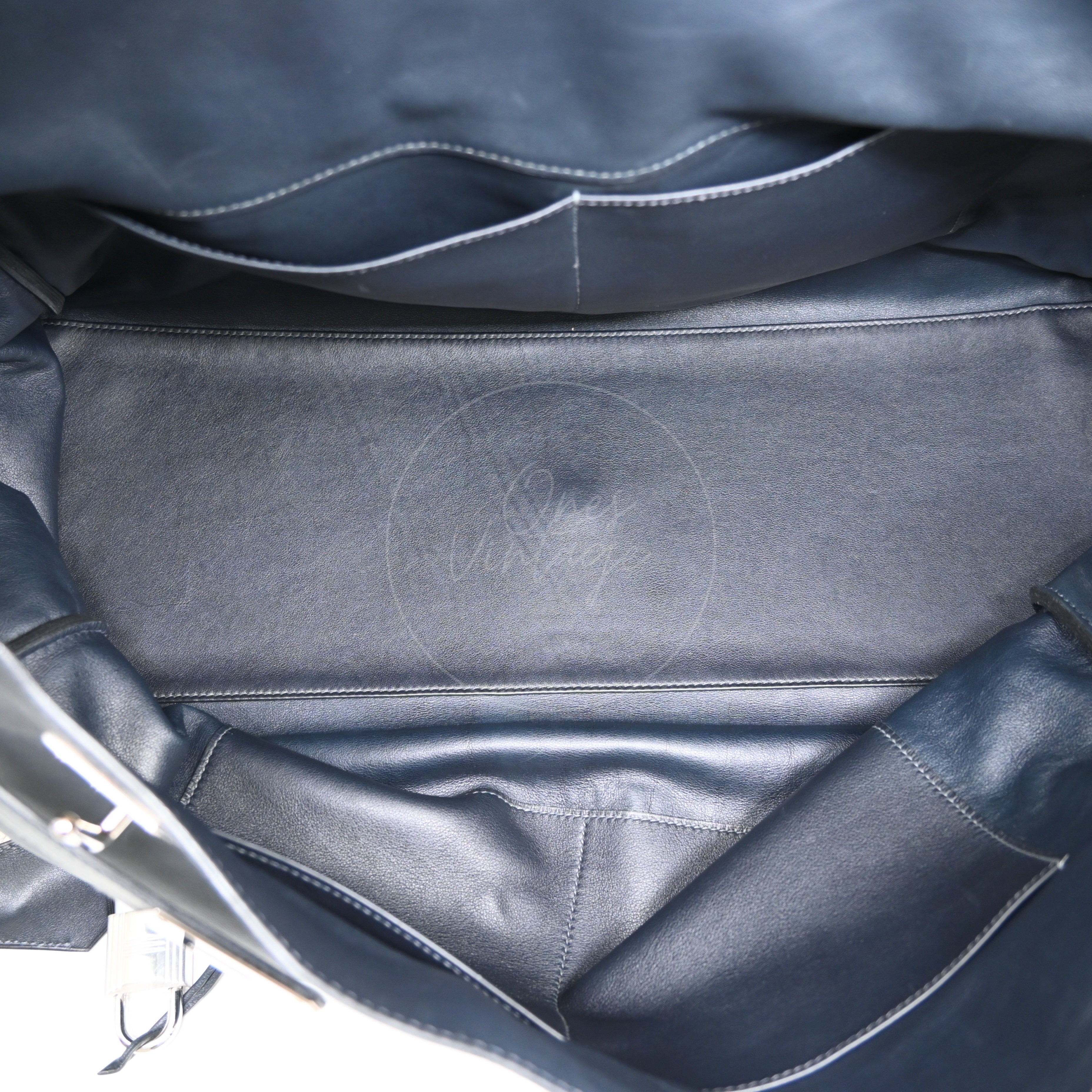 [Pre-owned] Hermes Kelly 50 Black Phw Stamp Square N