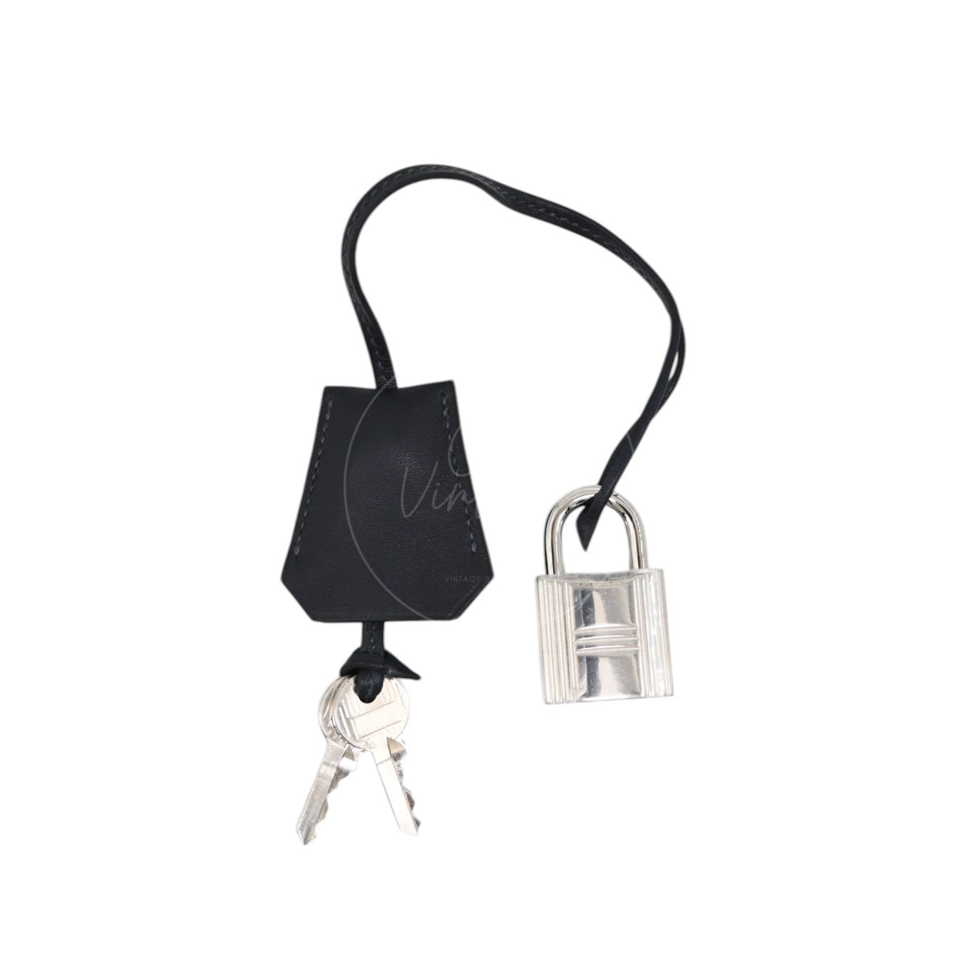 [Pre-owned] Hermes Kelly 50 Black Phw Stamp Square N
