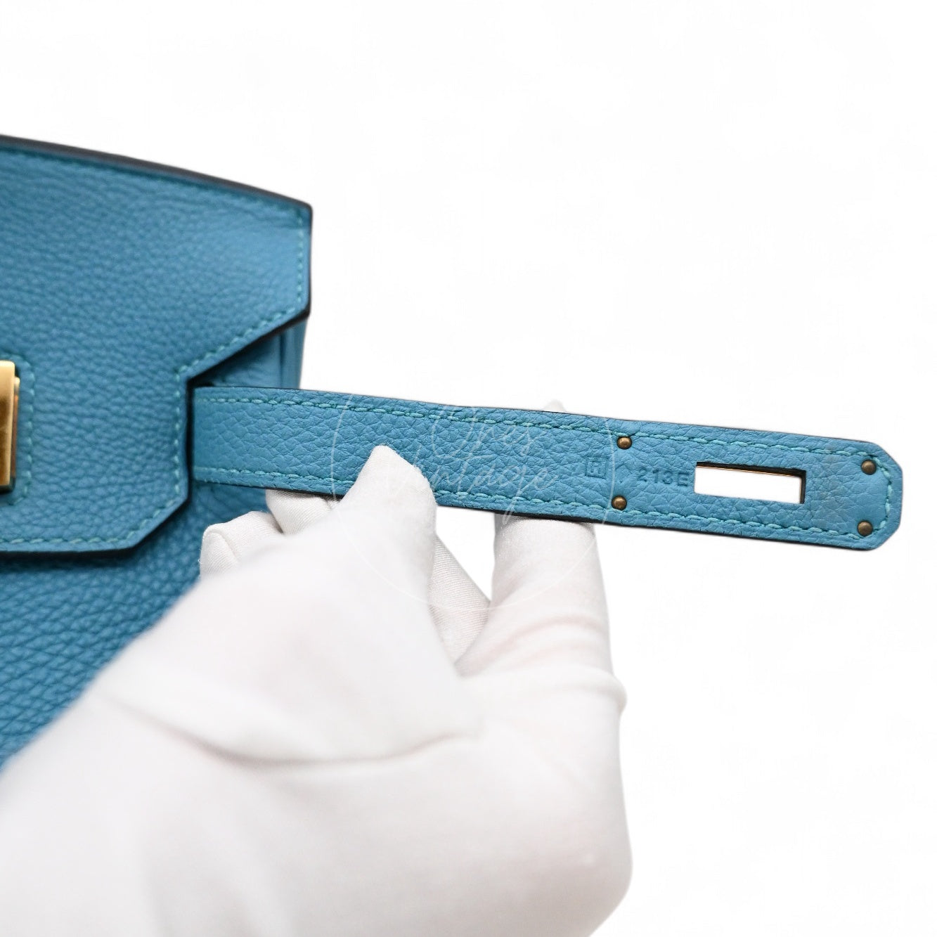 [Pre-owned] Hermes Birkin 30 Blue Paon Togo GHW Stamp Square R
