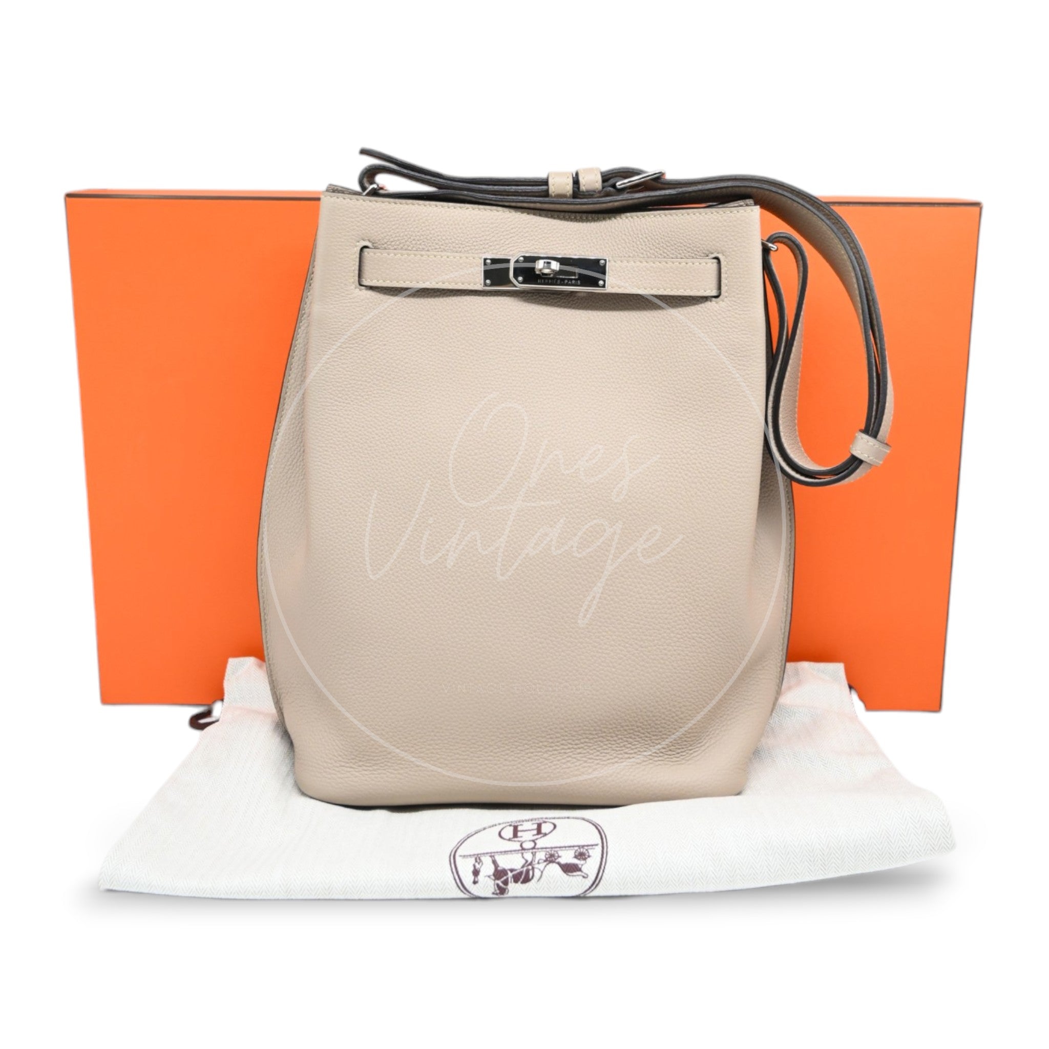 [Pre-owned] Hermes So Kelly 22 Gris Tourterelle Togo Stamp T